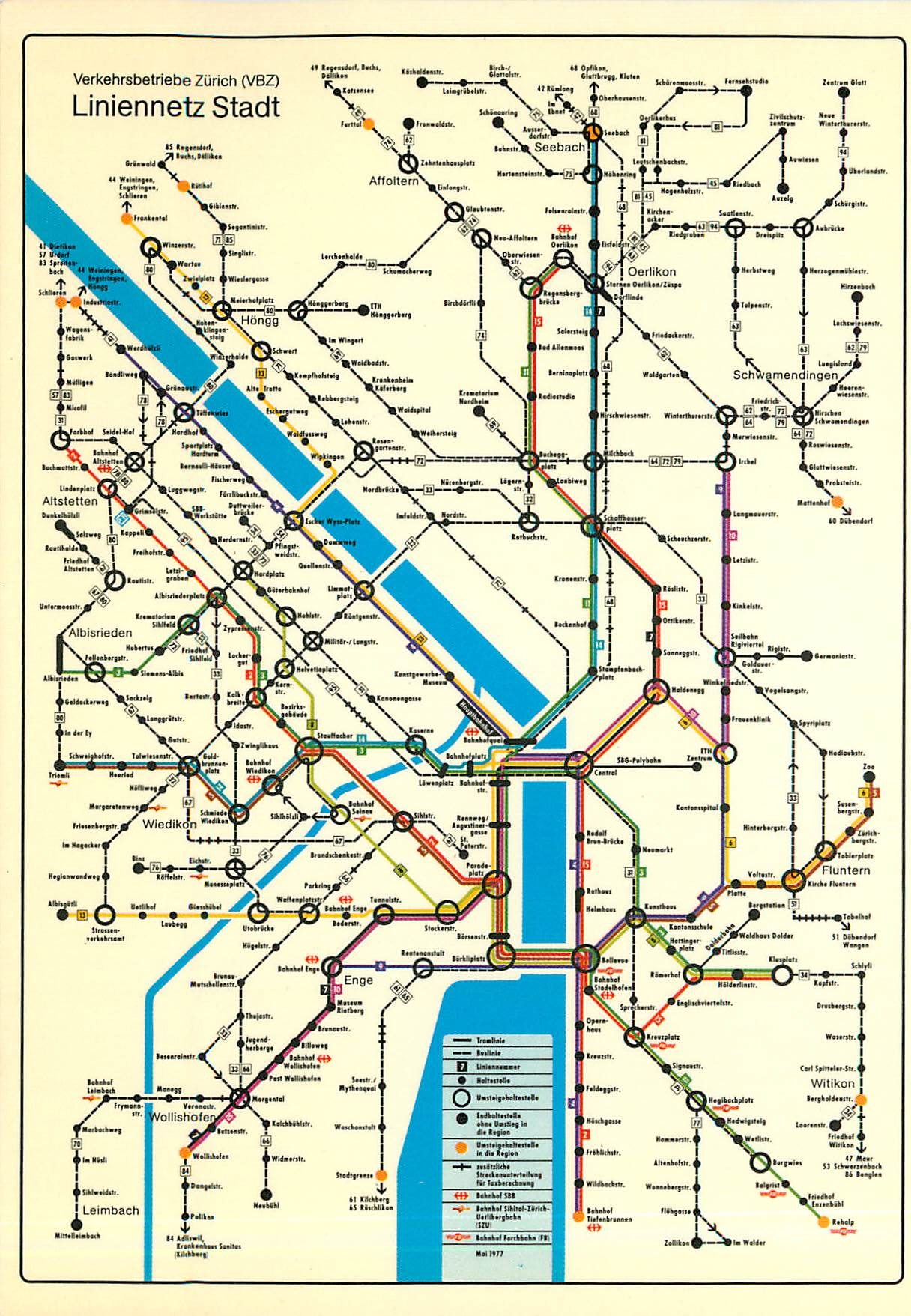 CPM Aufbau des stadtischen Liniennetzes der Zurcher Verkehrsbetriebe