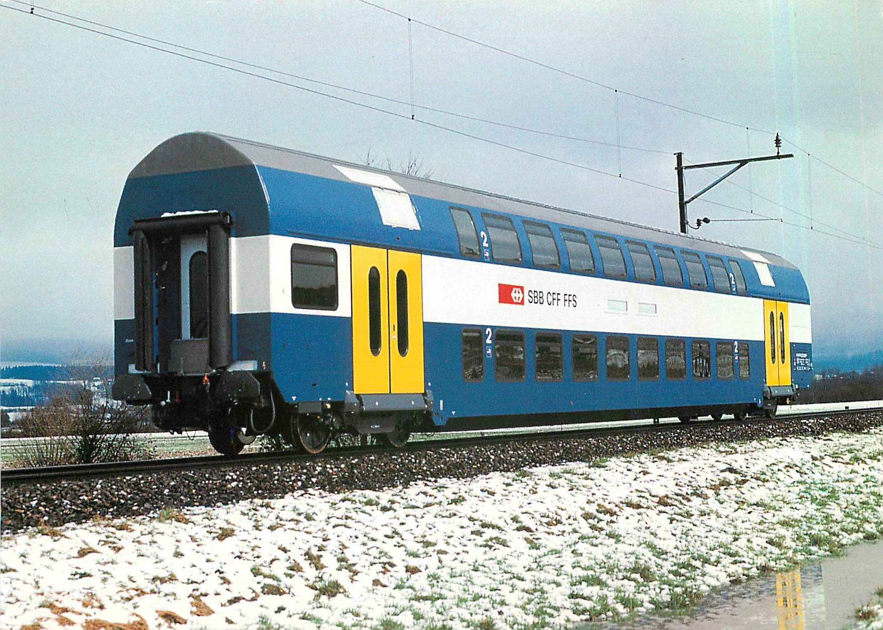 CPM Chemins de fer fédéraux suisses train voiture à deux niveaux de RER Zurich
