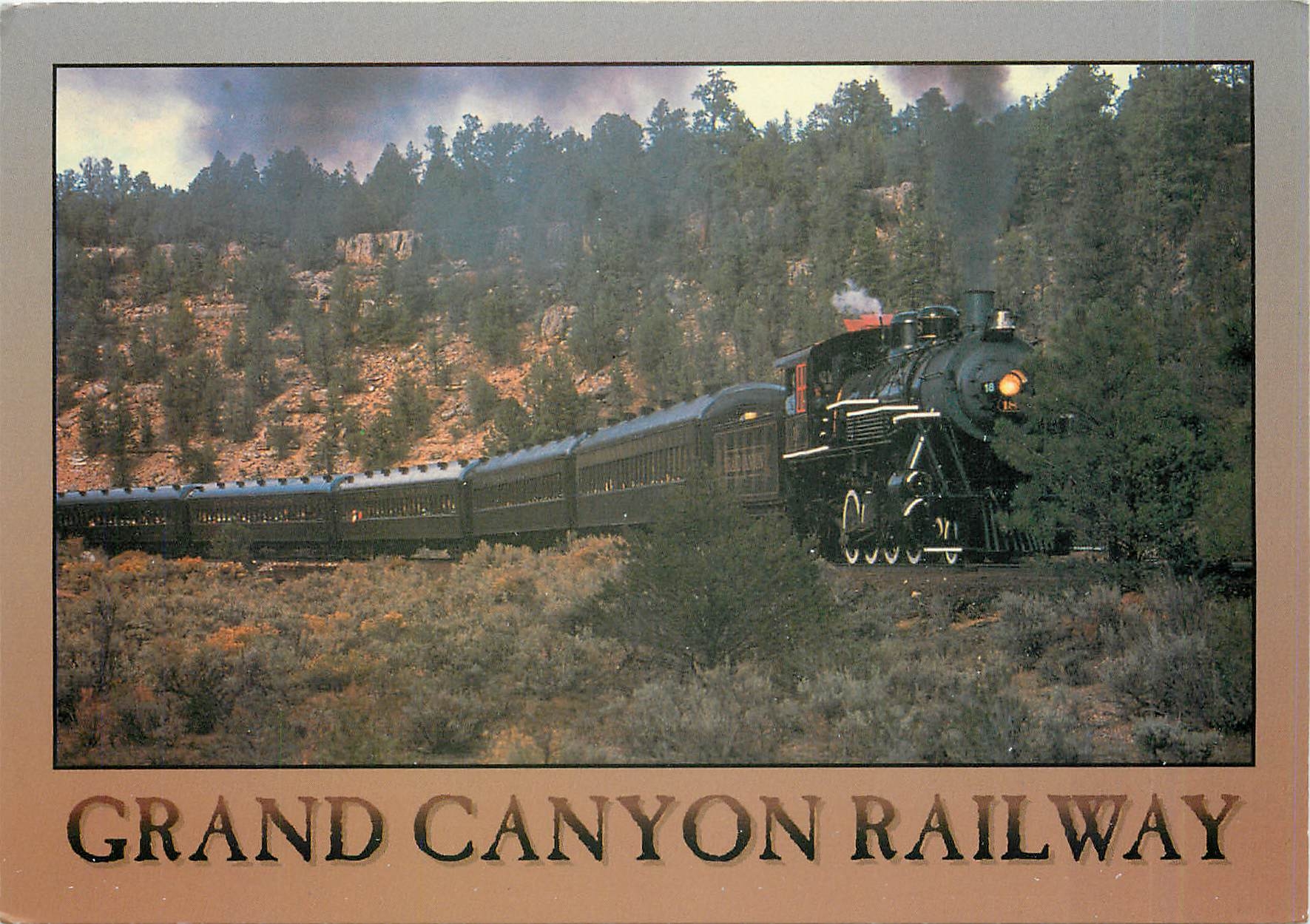 CPM Grand canyon railway blowing steam makes a round trip from Williams Arizona to the wonder of the