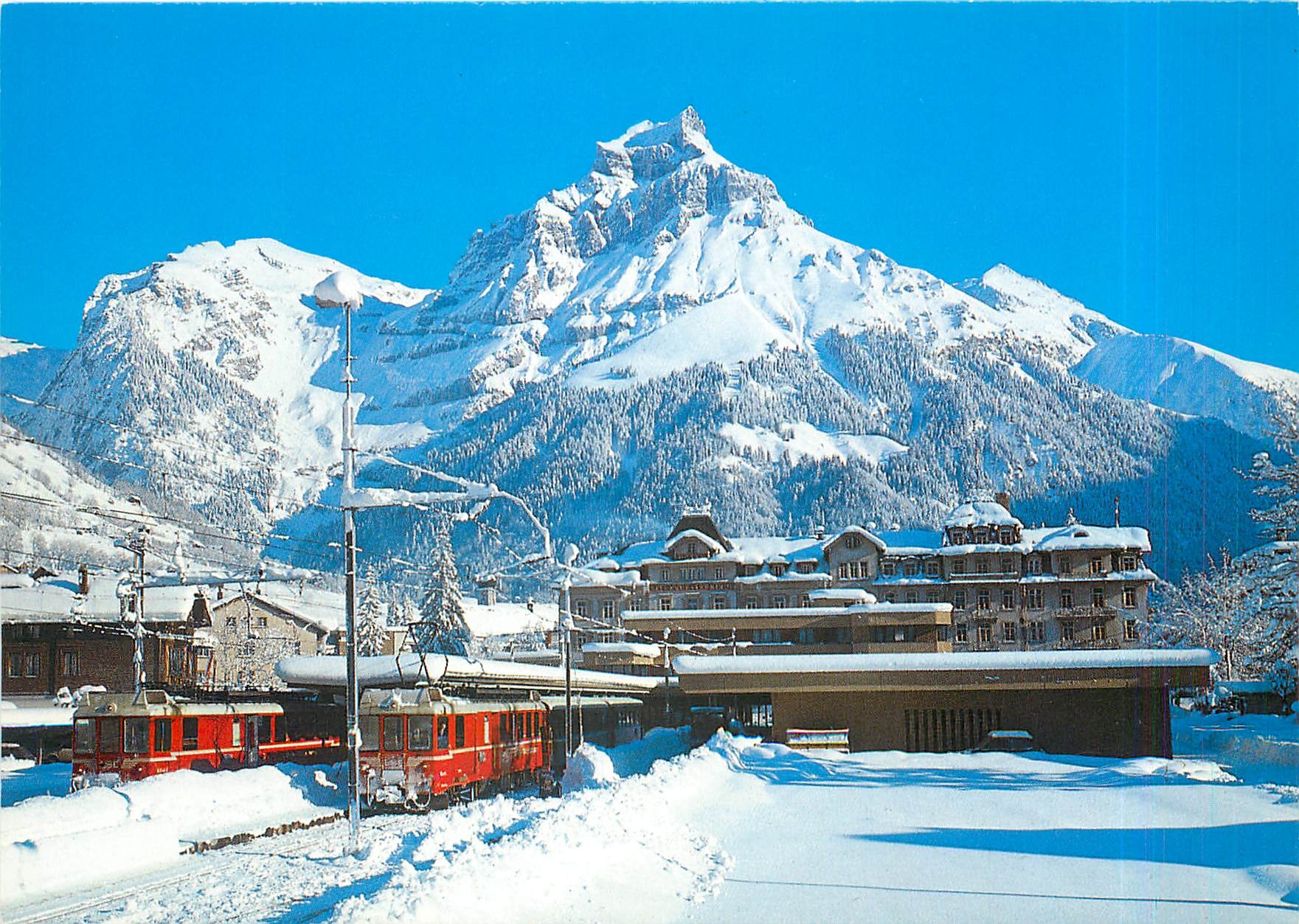 CPM Engelberg station LES hotel Bellevue terminus Hahnen