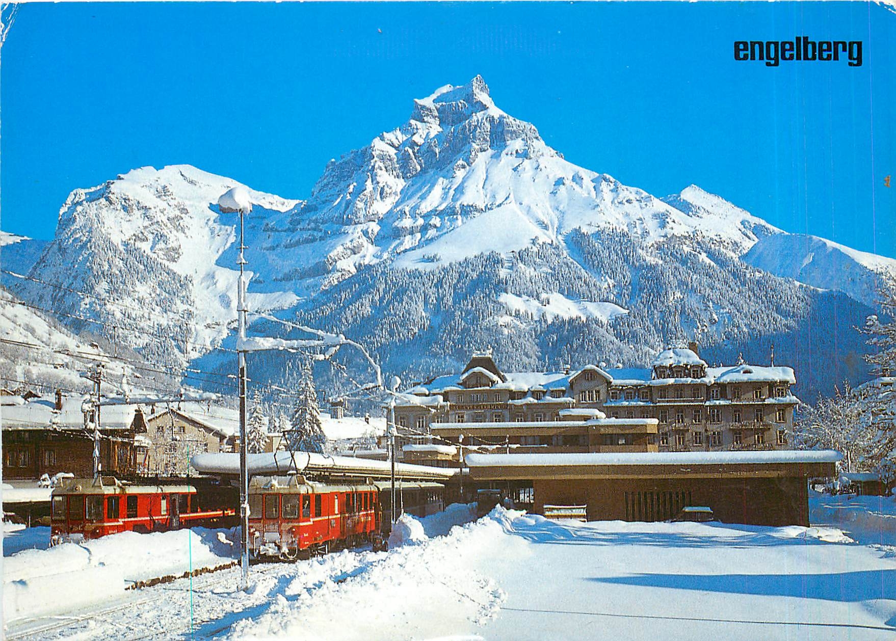 CPM Engelberg station LES hotel Bellevue terminus Hahnen