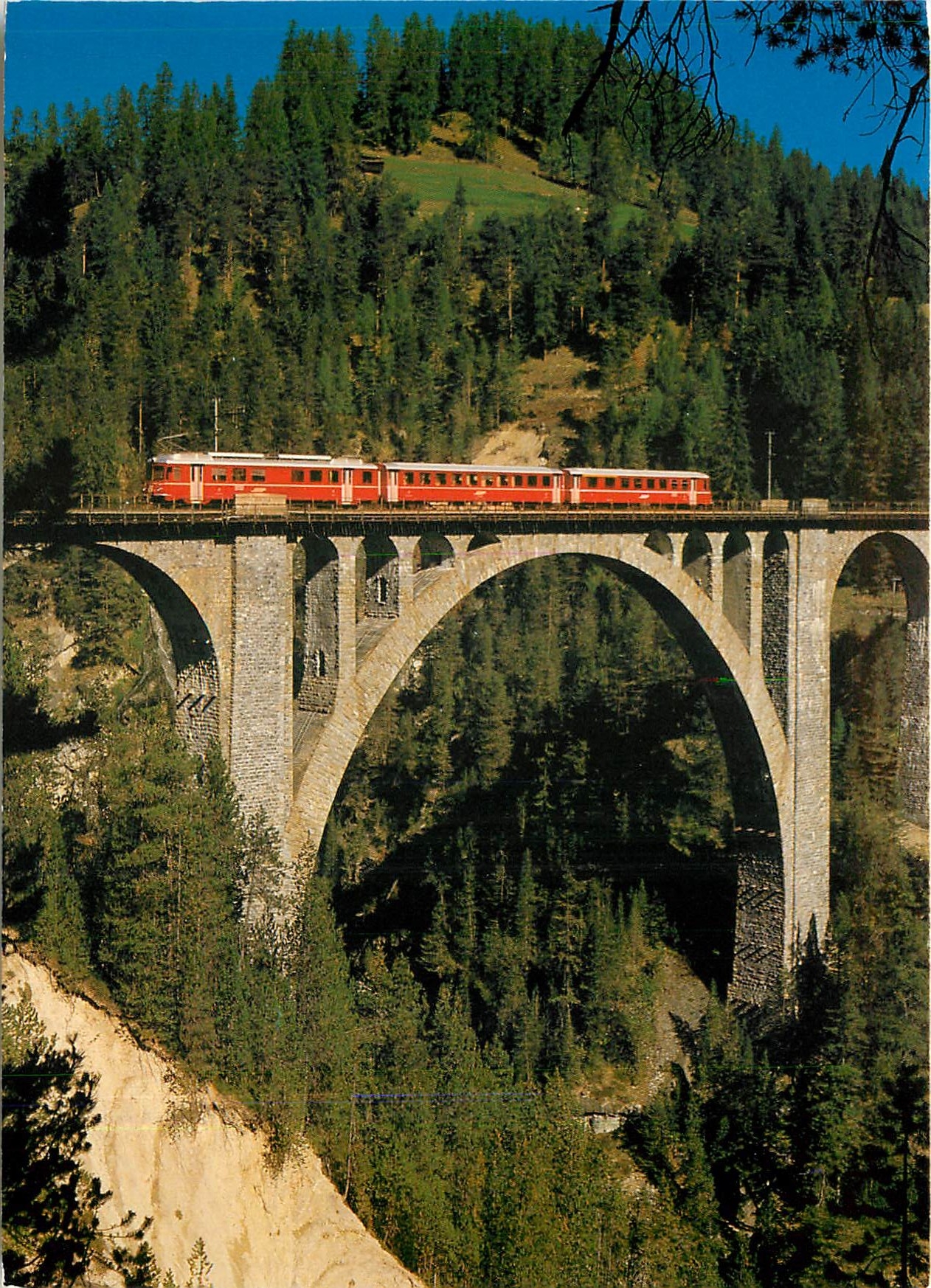 CPM Die Rhatische Bahn auf dem Wiesner Viadukt