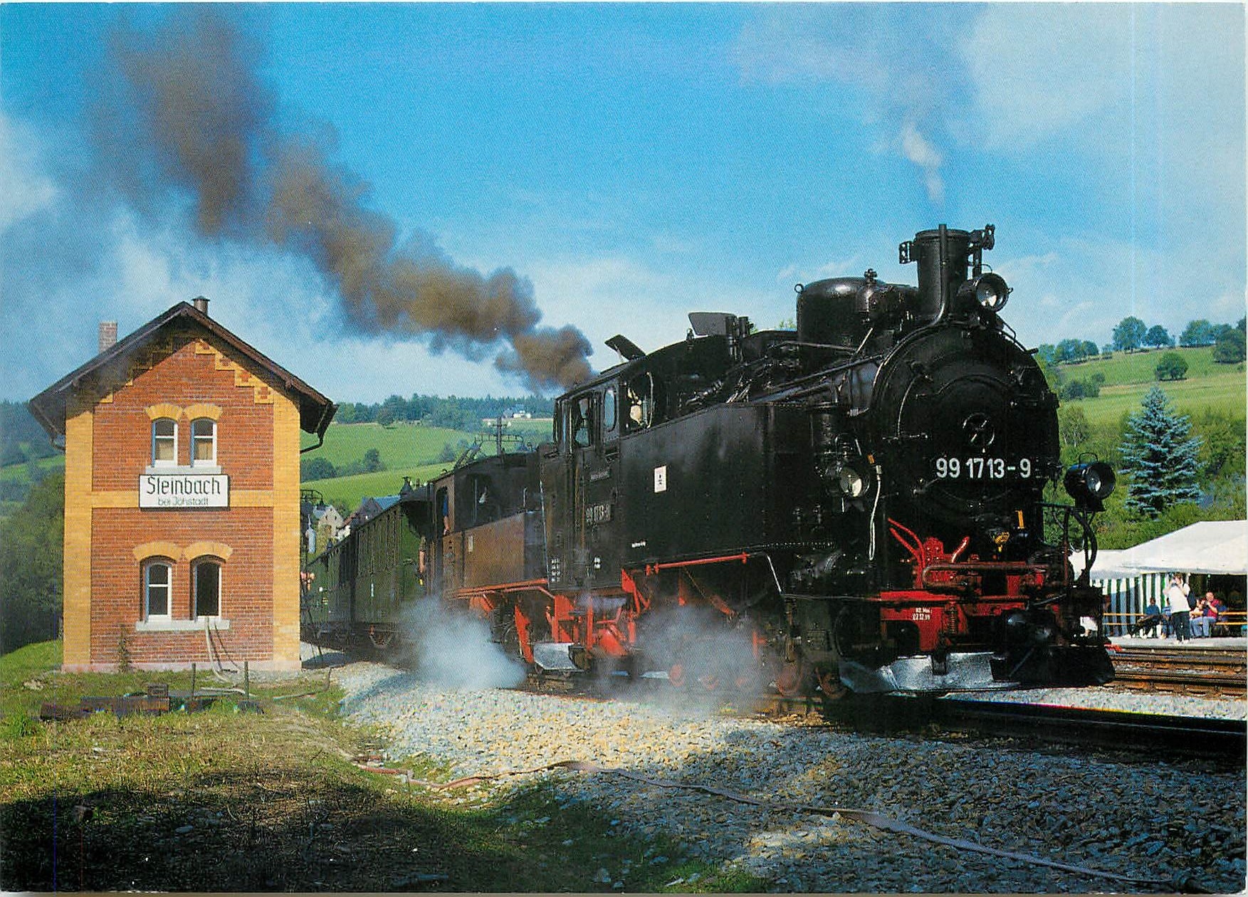 CPM Pressnitztalbahn Spurweite 750 mm Museumsbahn Johstadt Steinbach 99 1713 9 99 1584 4 