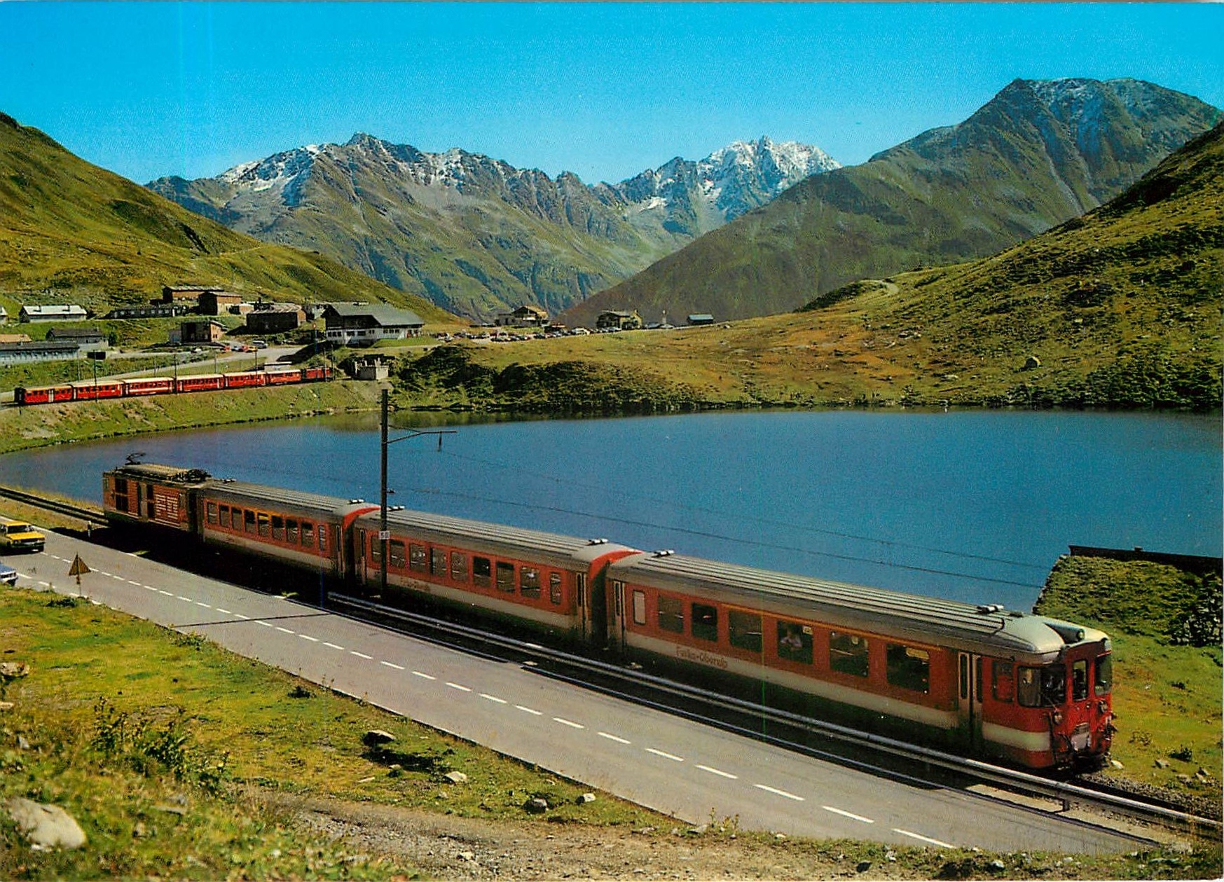 CPM Switzerland Die Furka Oberalp Bahn auf der Oberalp Passhole 