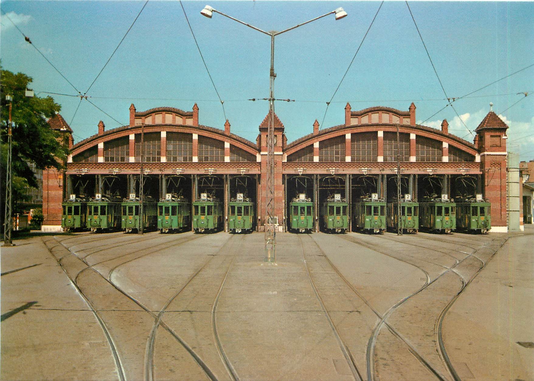 CPM Tramparade Depot Wiesenplatz BVB mit Motorwagen der Serien 181