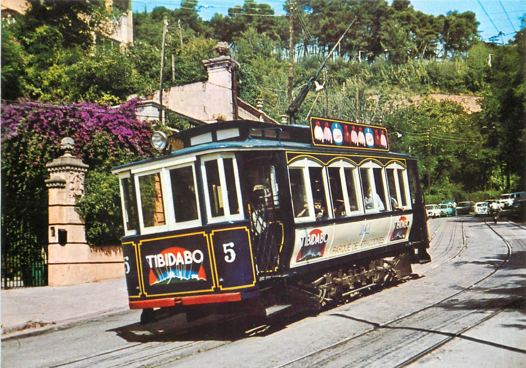 CPM Barcelona Tramvia Blau Cotxe Serie 5 10 