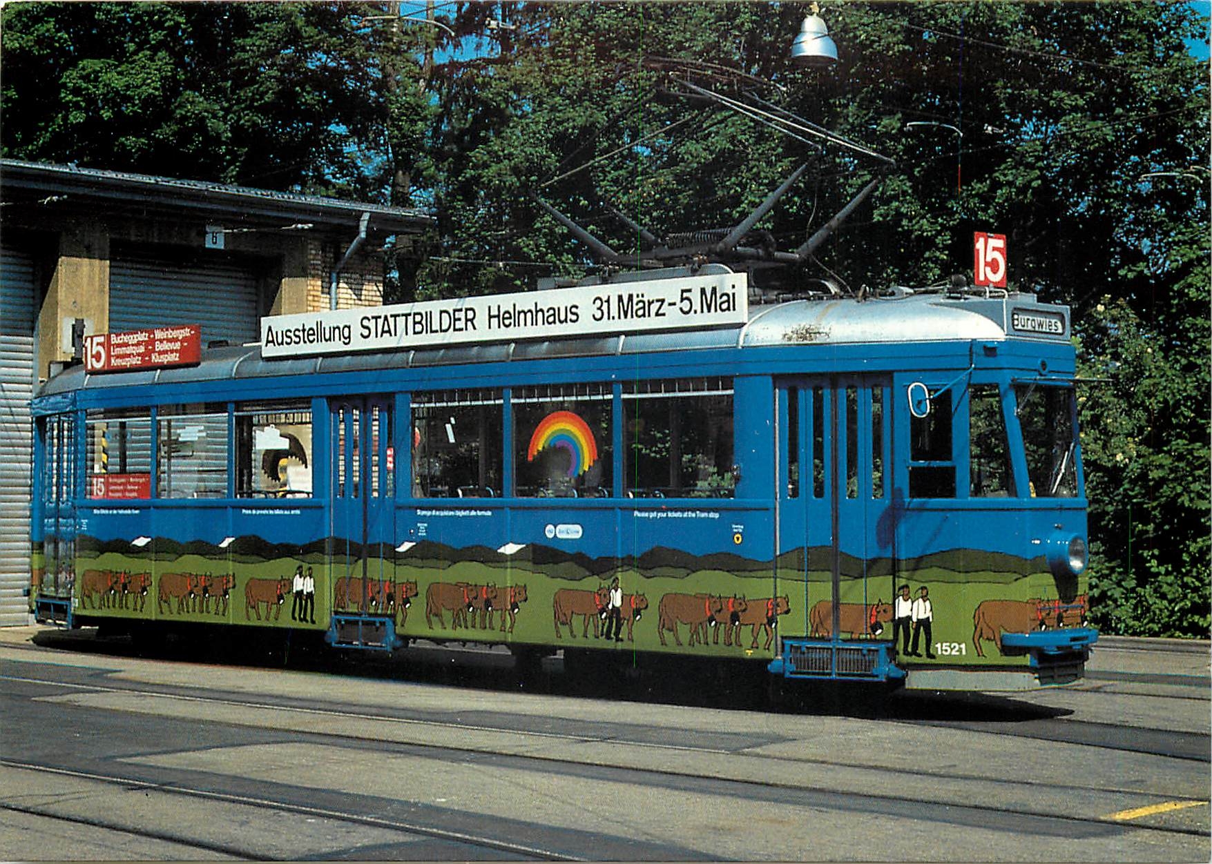 CPM Verkehrsbetriebe der Stadt Zurich Electric motor coach Be 4 4 1521