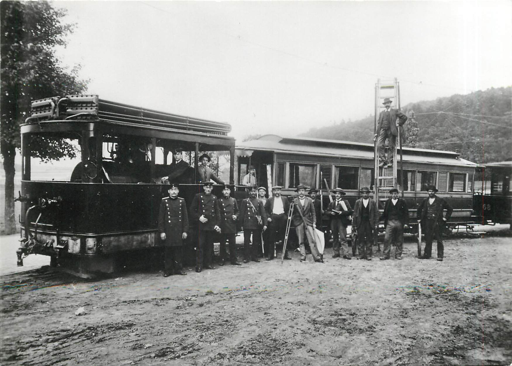 CPM Dampftramzug um die Jahrhundertwende im Elsass Ort unbekannt