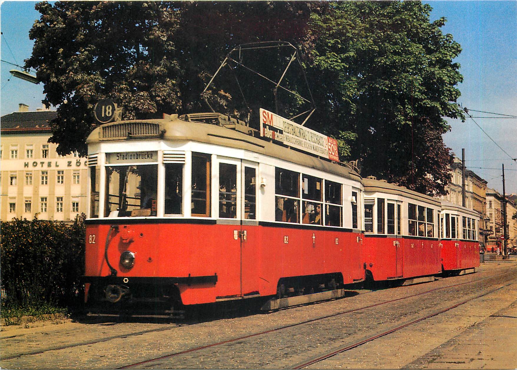 cPM WVB Vienna tramcar no 82 near Vienna South Railway Station