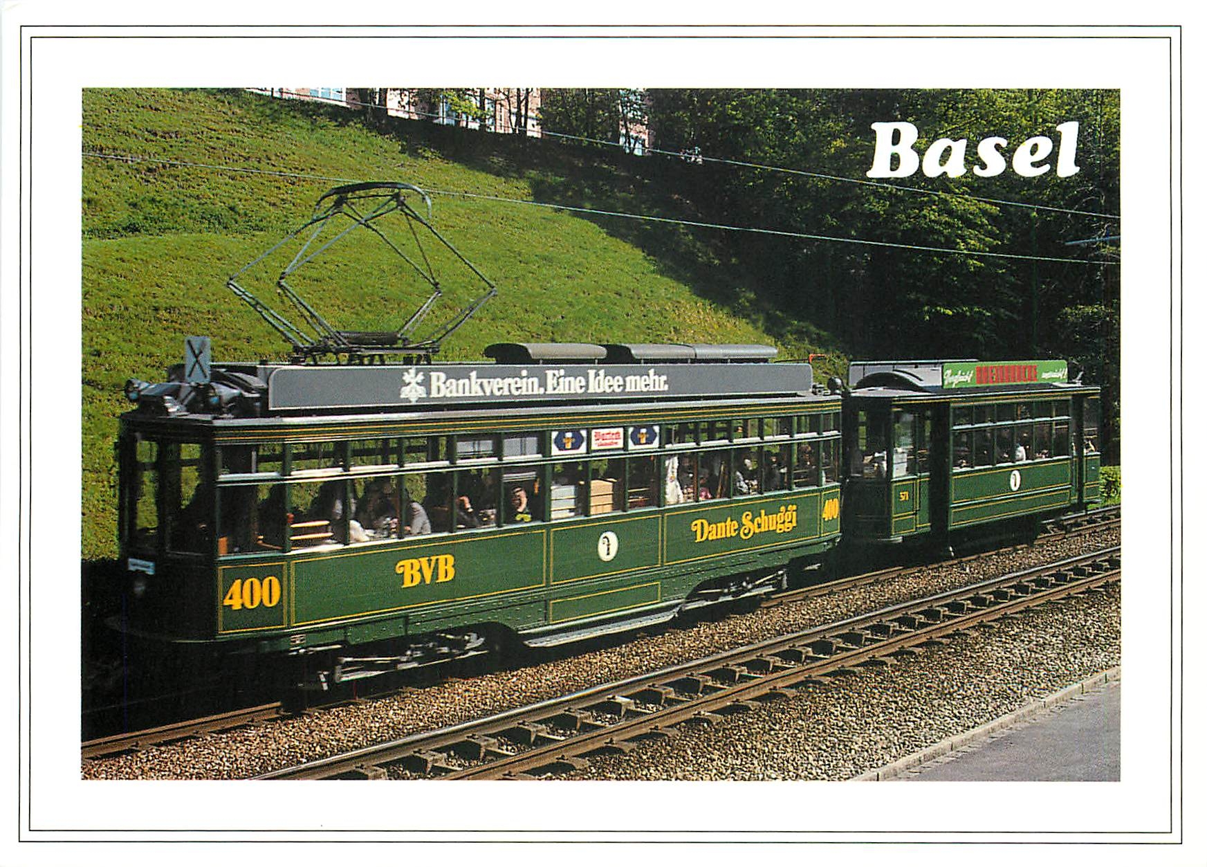 cPM Basel Bale Dante Schuggi Ausflugstram der BVB