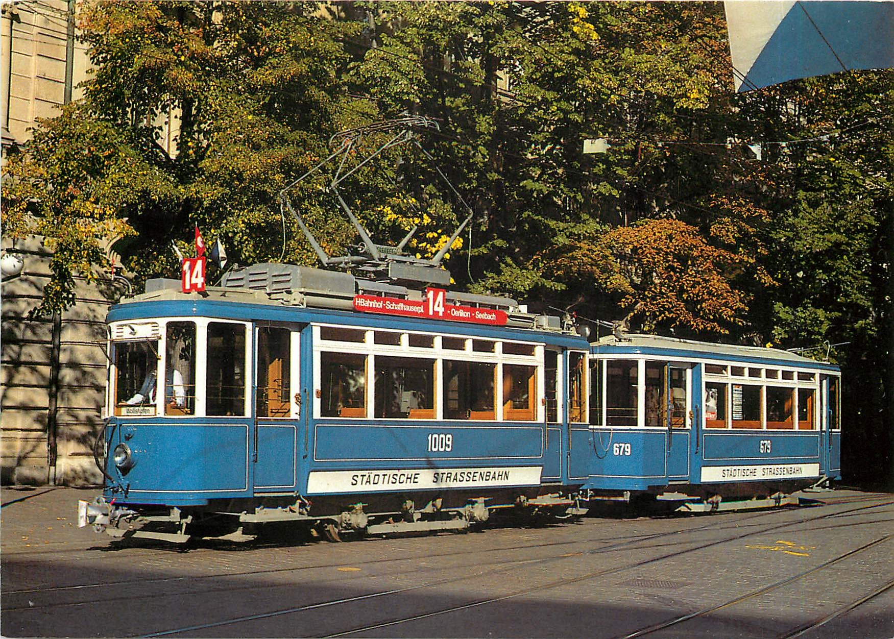 cPM Zurchertram Zweiachser Anhangerzug Linie 14 Be 2 2 1009 B2 679