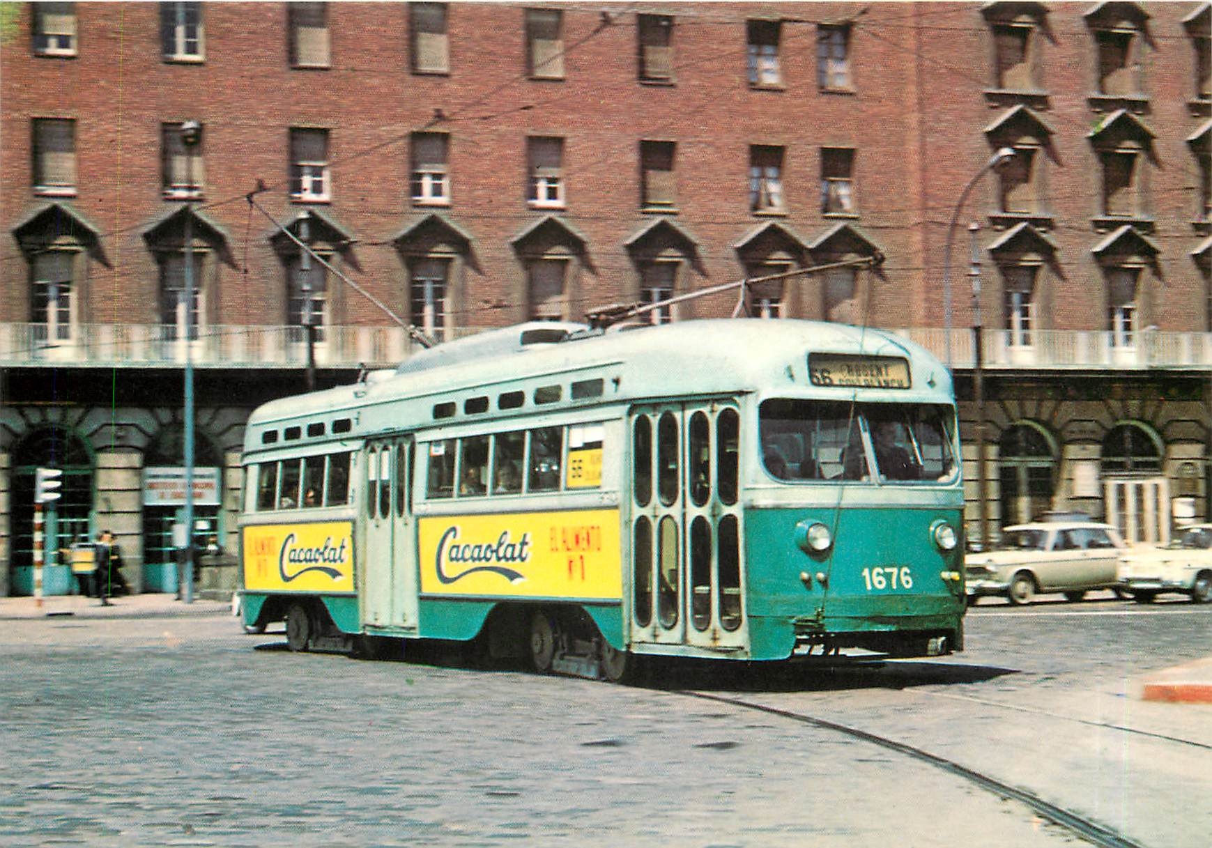 cPM Tramvies de Barcelona Cotxe 1676 