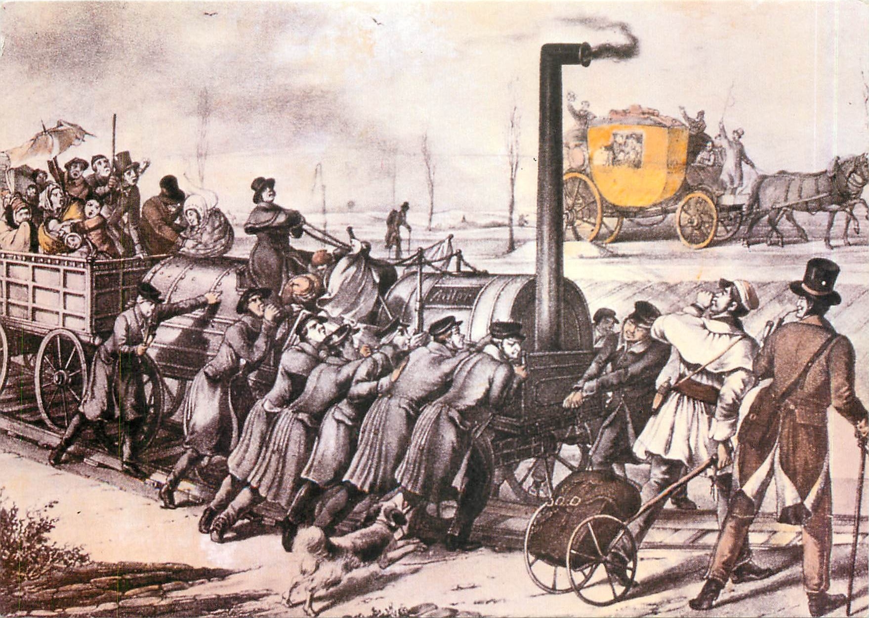 CPM Mail coach and railway 