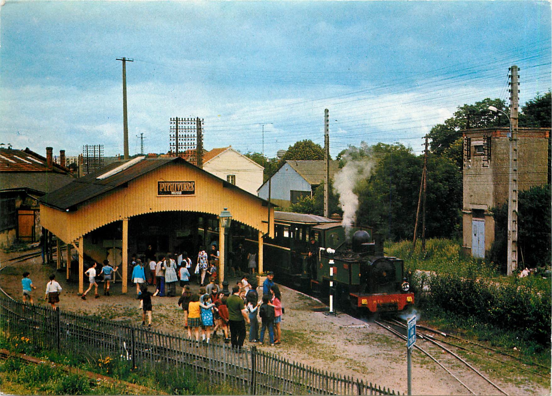 CPM Musee des Transports de Pithiviers Loiret La Gare du Tortillard