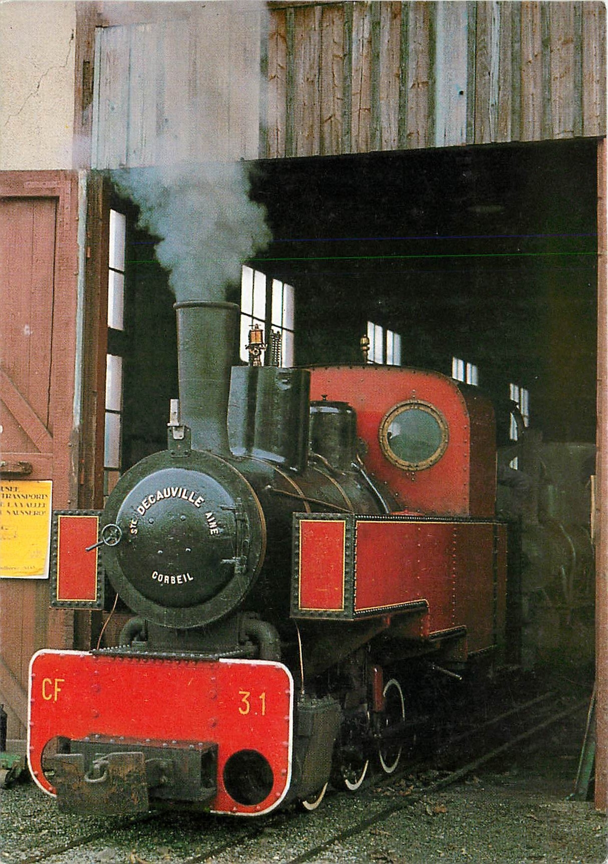 CPM Gare de Valmondois Loco Decauville de 1911 