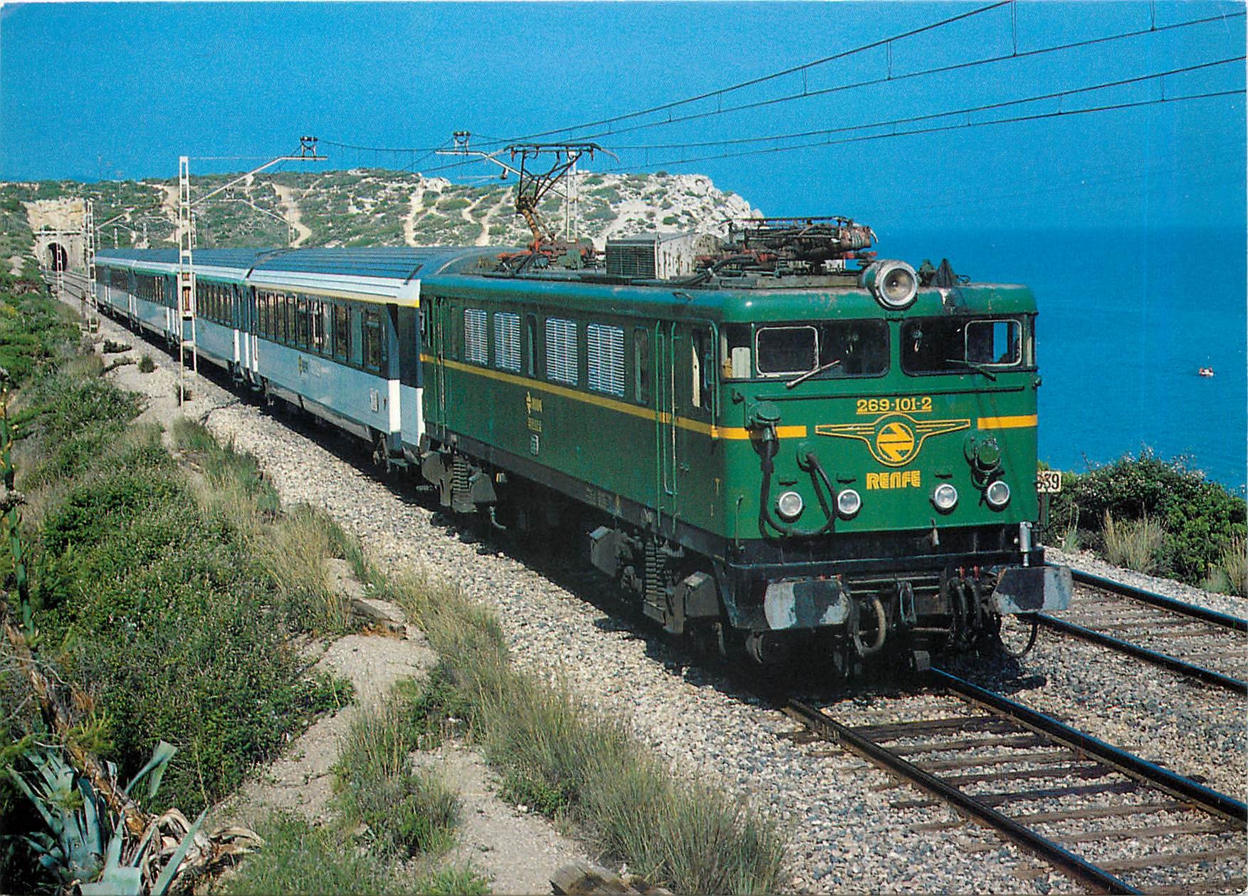 CPM Electric locomotive for multiple purpose 269 101 2 near Vilanova e la Geltru 
