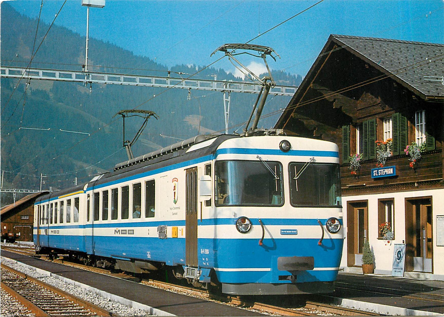 CPM Montreux Bernese Oberland Railway motor coach Be 4 4 5004 St Stephan 