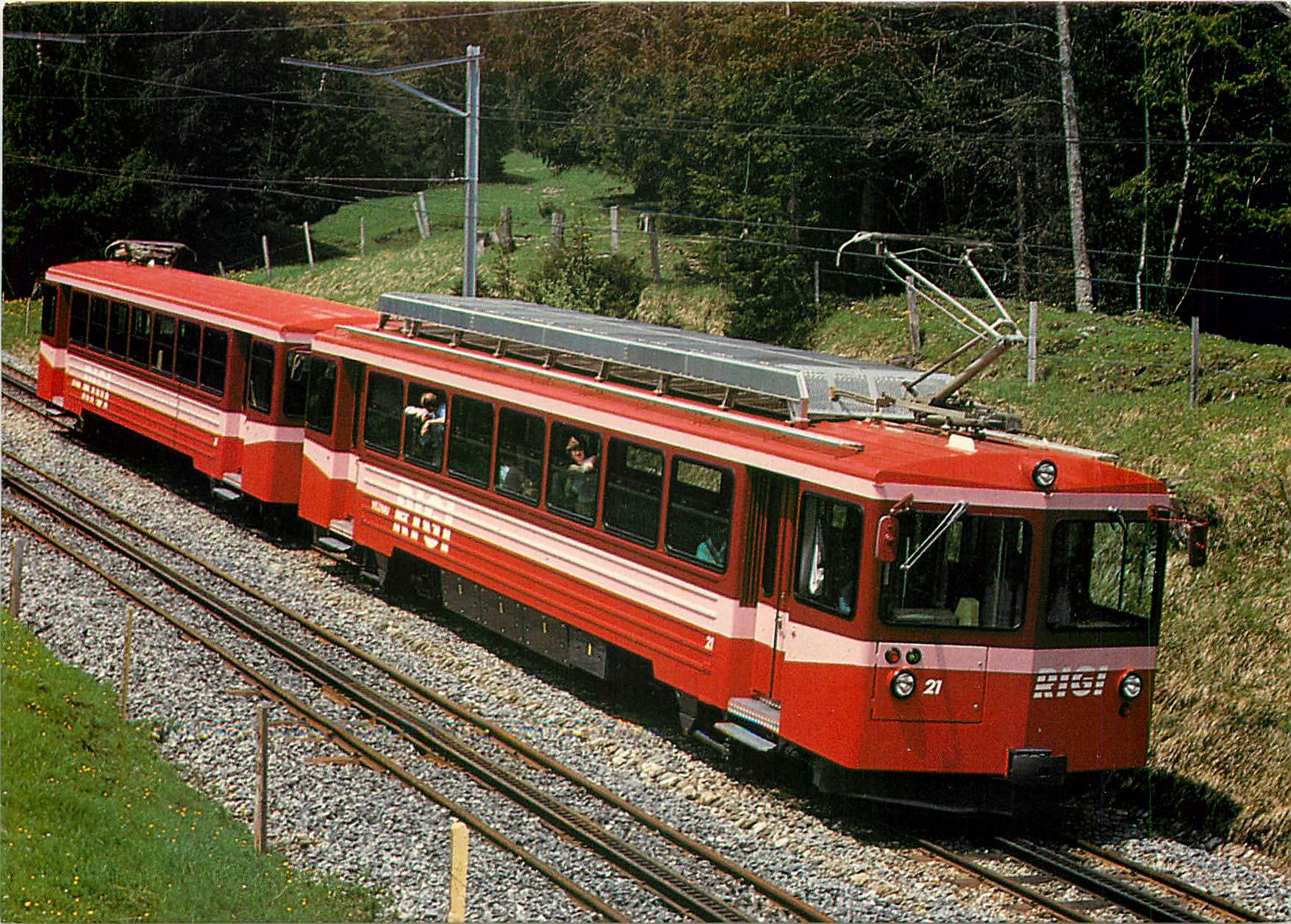 CPM Vitznau Rigi Bahn Rack push pull train set Bhe 4 4 21 and Bt 31 