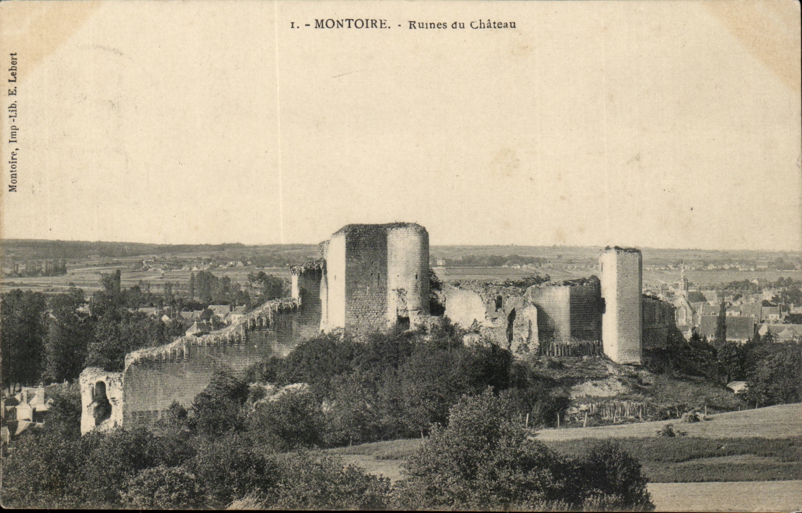 Montoire CPA Ruins of the castle