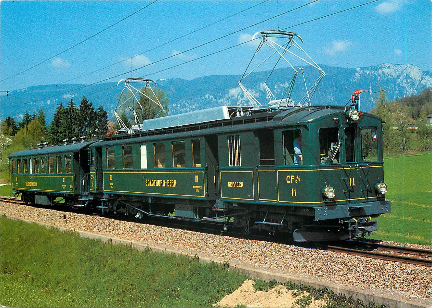 CPM Regionalverkehr Bern Solothurn Historic train Cfe 4 4 11 and C4 61 