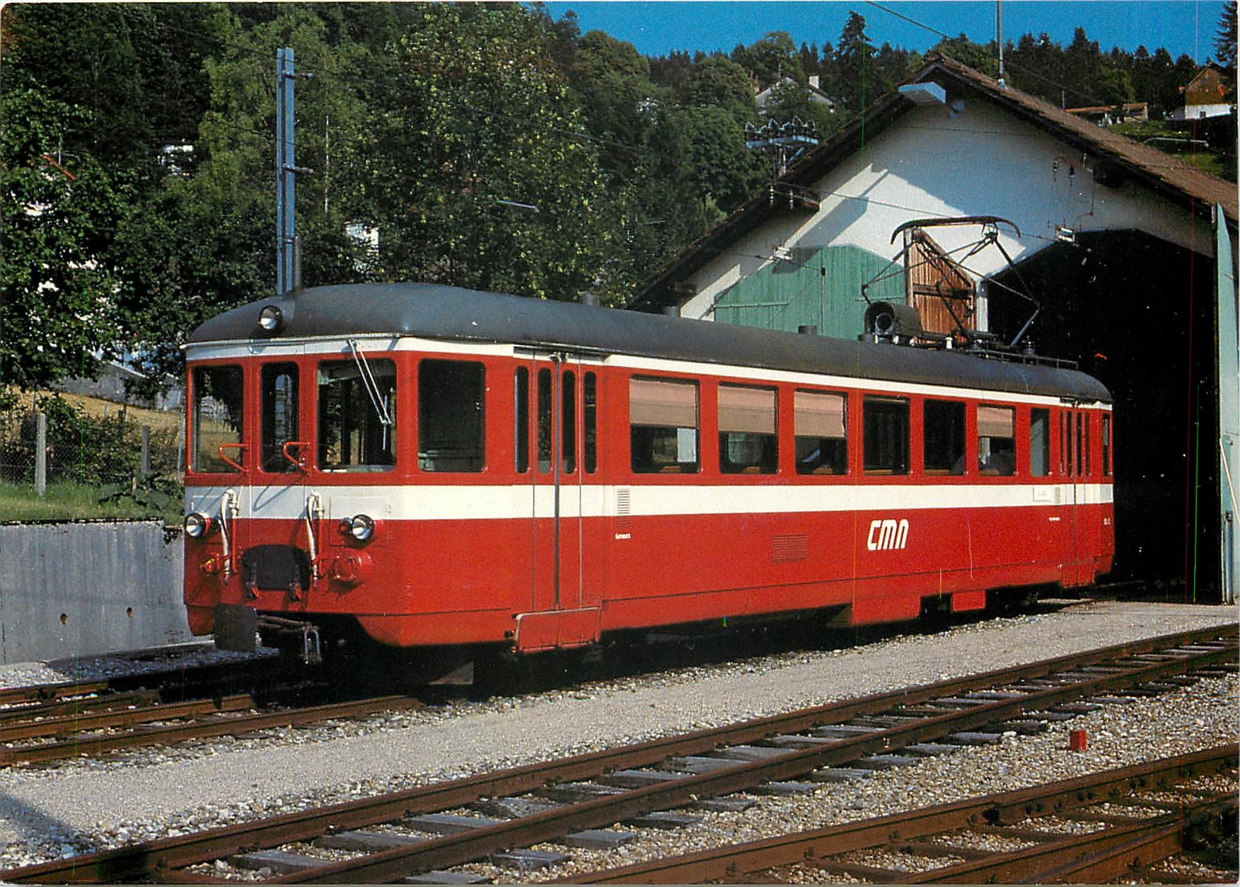 CPM Chemins de fer des Montagnes Neuchateloises Meter gauge motor car Bde 4 4 5