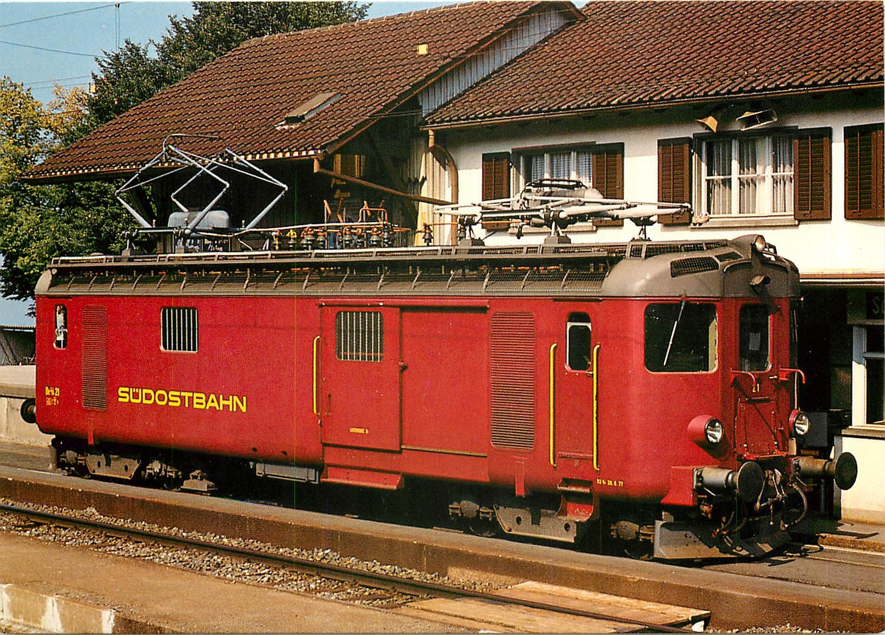 CPM Schweizerische Sudostbahn Baggage motor car De 4 4 21 