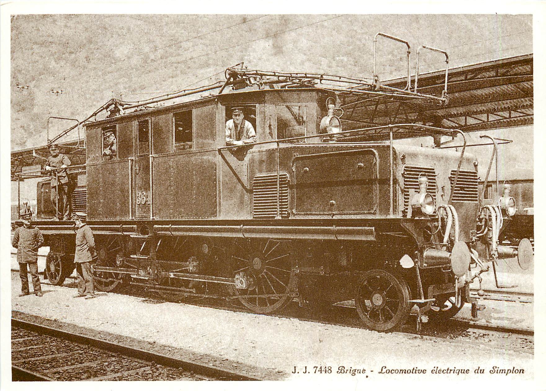 CPM Brigue Locomotive electrique du Simplon 