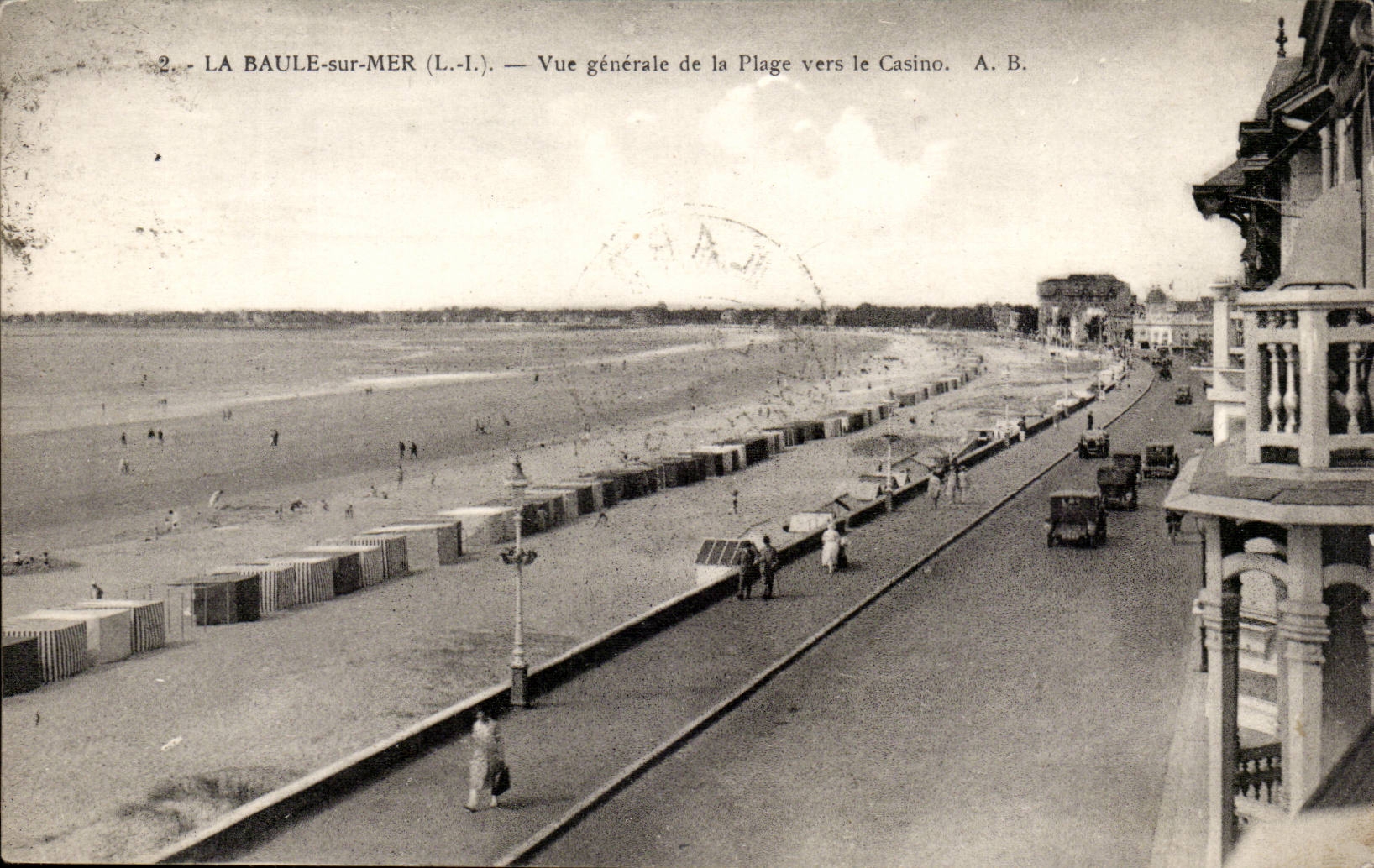 Baule CPA View of the beach towards the casino