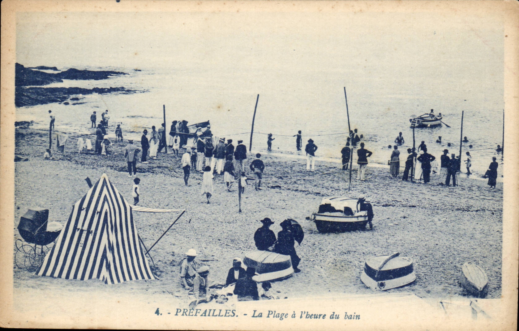 Prefailles CPA La plage a l'heure du bain