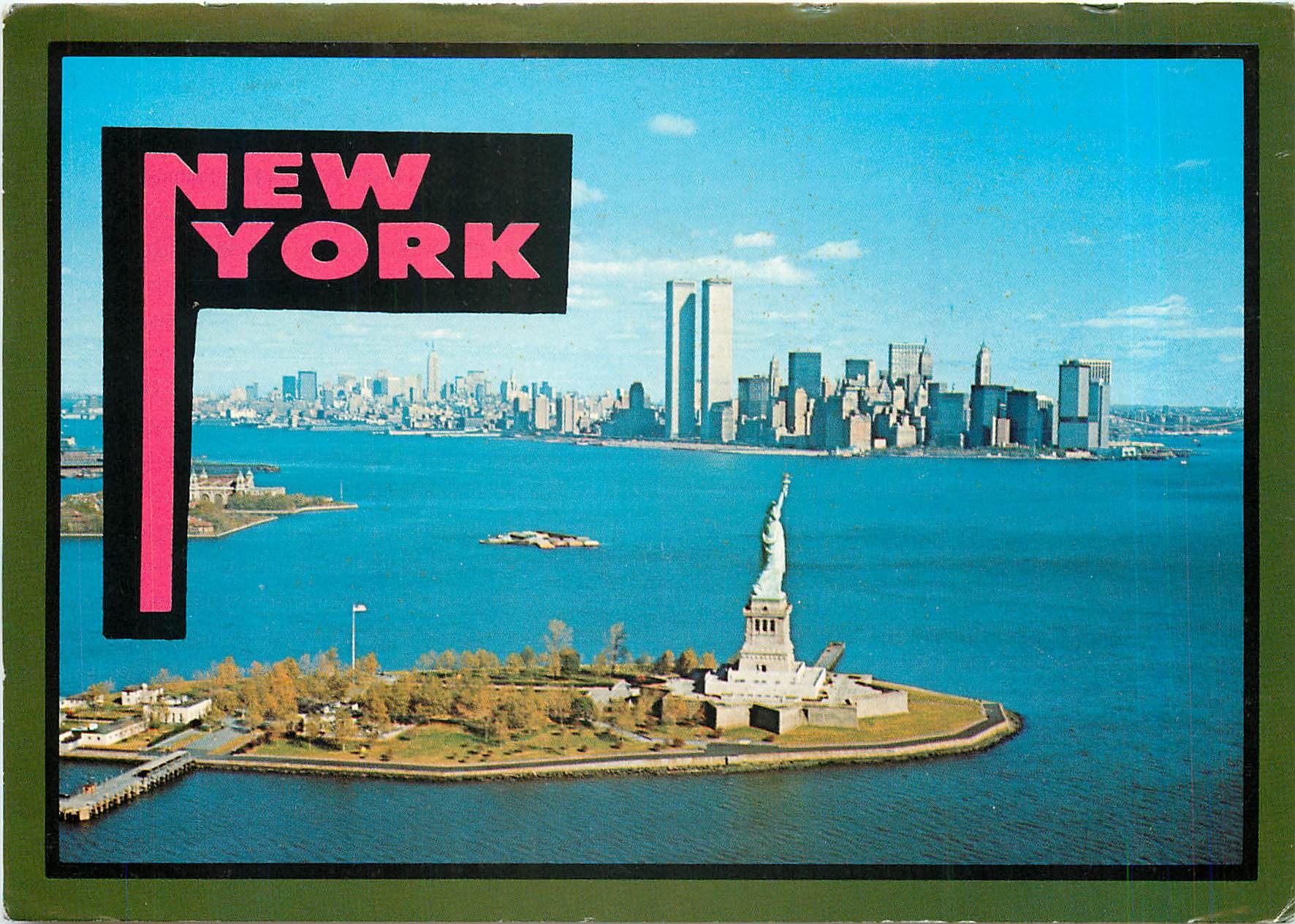 CPM New York Statue of Liberty The world famous symbol of peace stands at the entrance to New York H