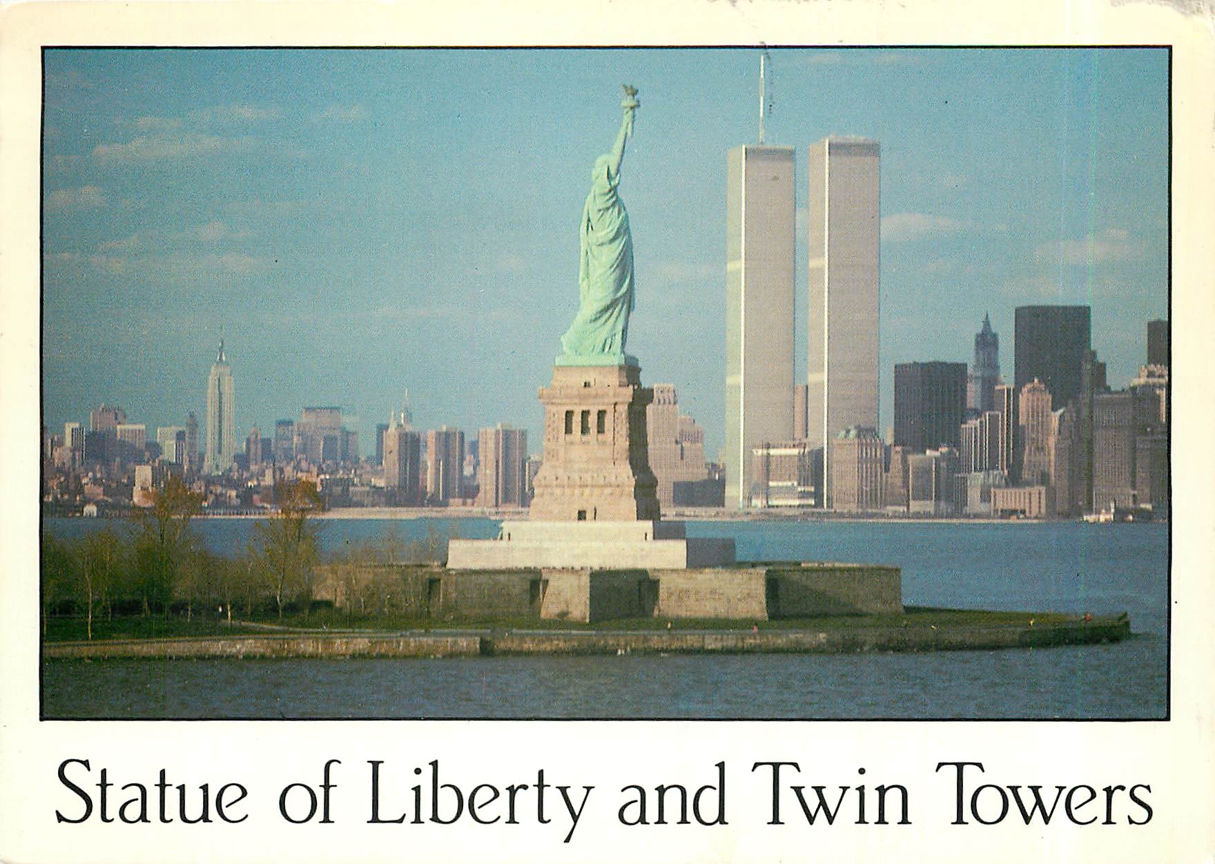 CPM Statue of Liberty and Twin Towers