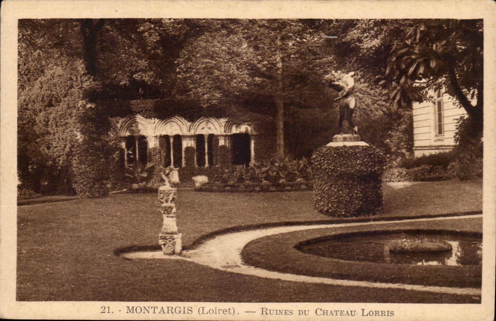 Montargis CPA Ruins of the Lorris castle