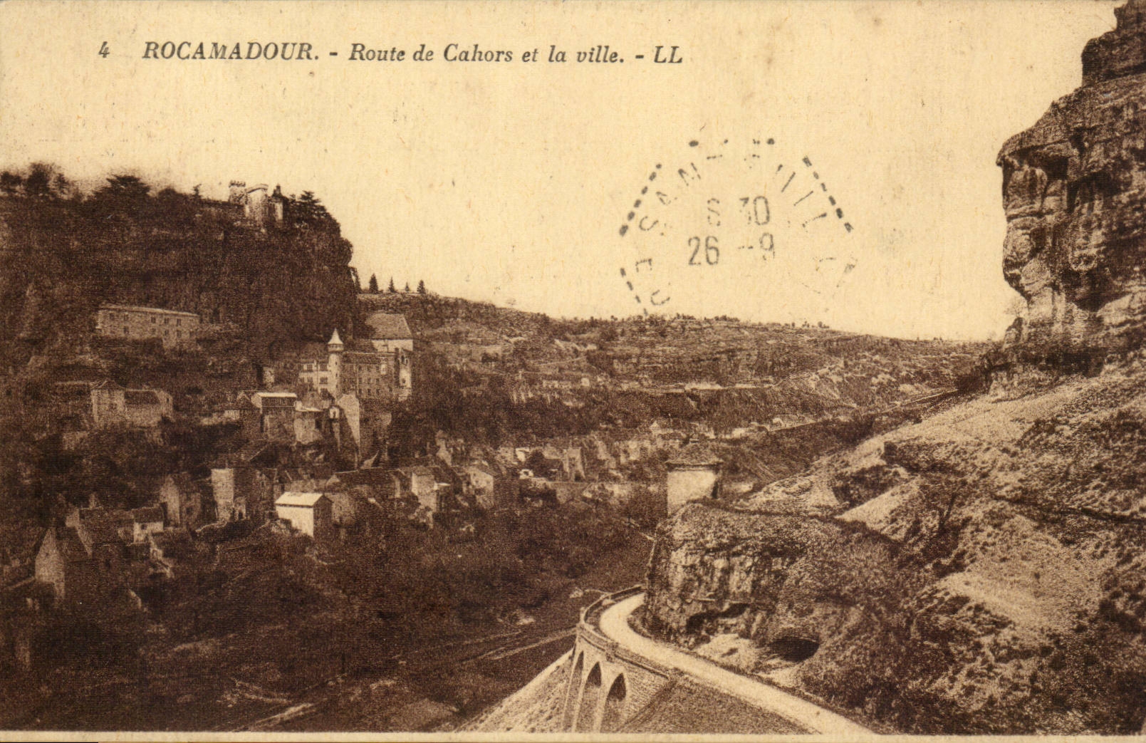 Rocamadour CPA Road of Cahors and the city
