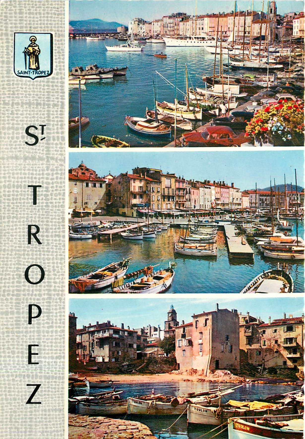 CPM St Tropez Var Le Port Le quai Jean Jaures La Pouncho 