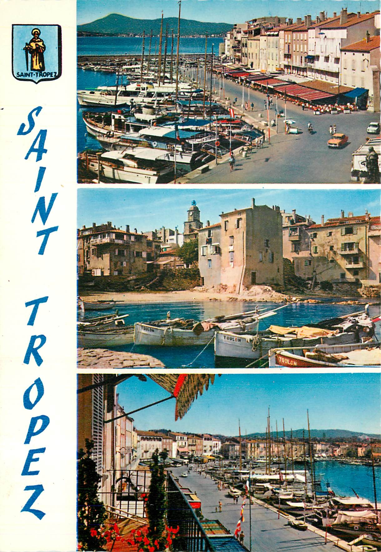 CPM Saint Tropez Var Le Port La Pouncho Le quai Bailli de Suffren vu du quai Jean Jaures 