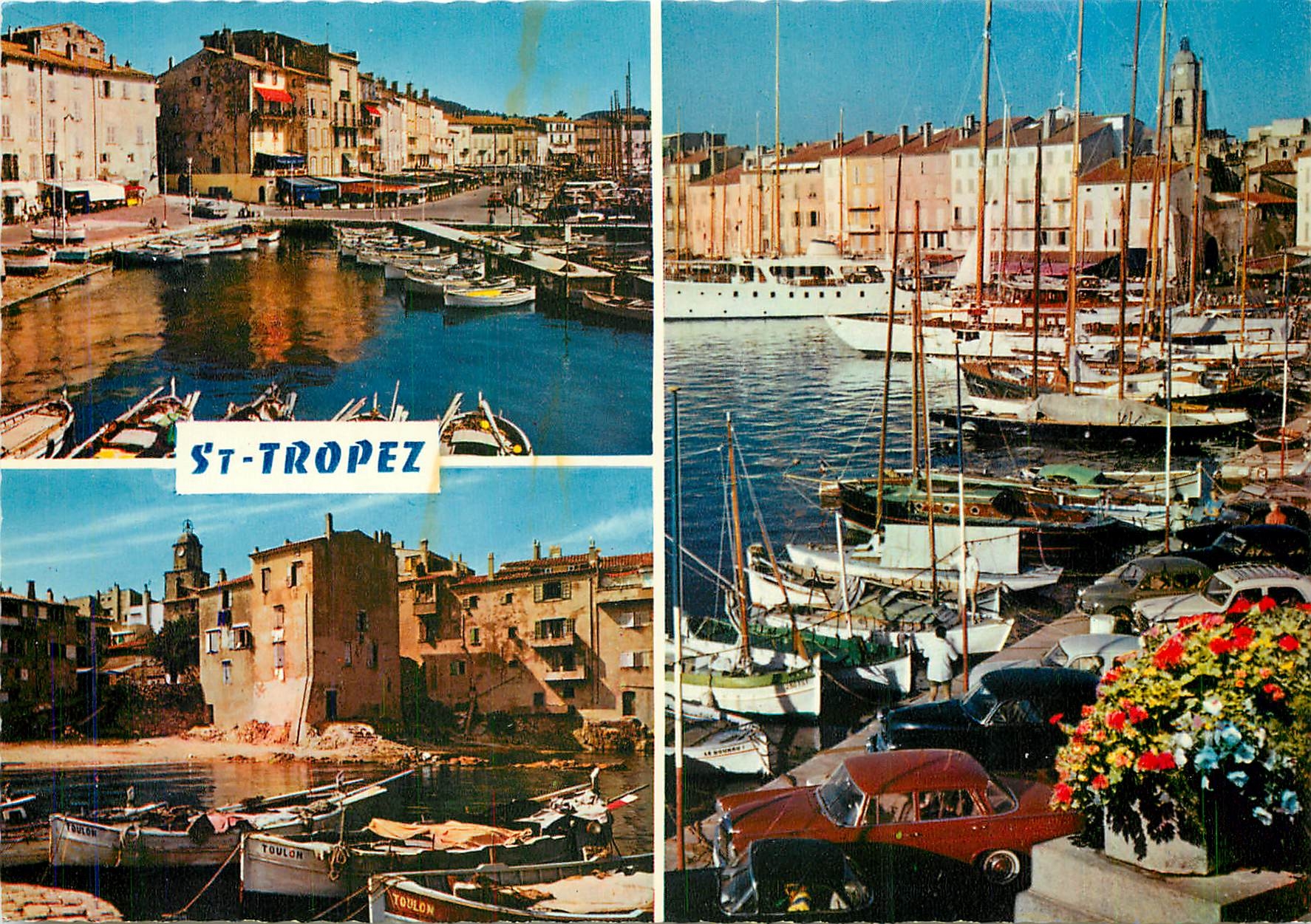 CPM Saint Tropez Var Le Port quai Jean Jaures Le Port des Pecheurs La Pouncho Le Port