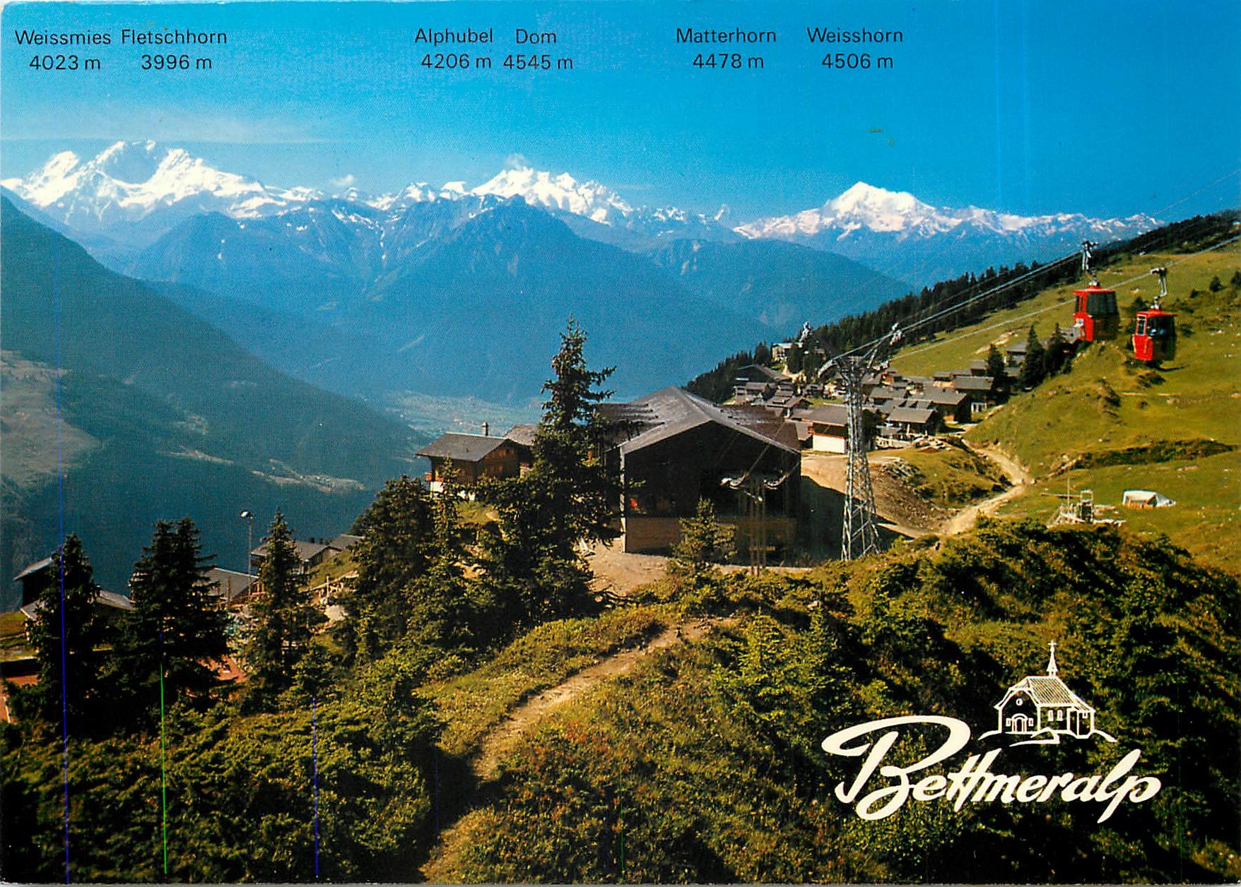 CPM Bettmeralp Wallis Gondelbahn Bettmerhorn mit Walliser Alpen