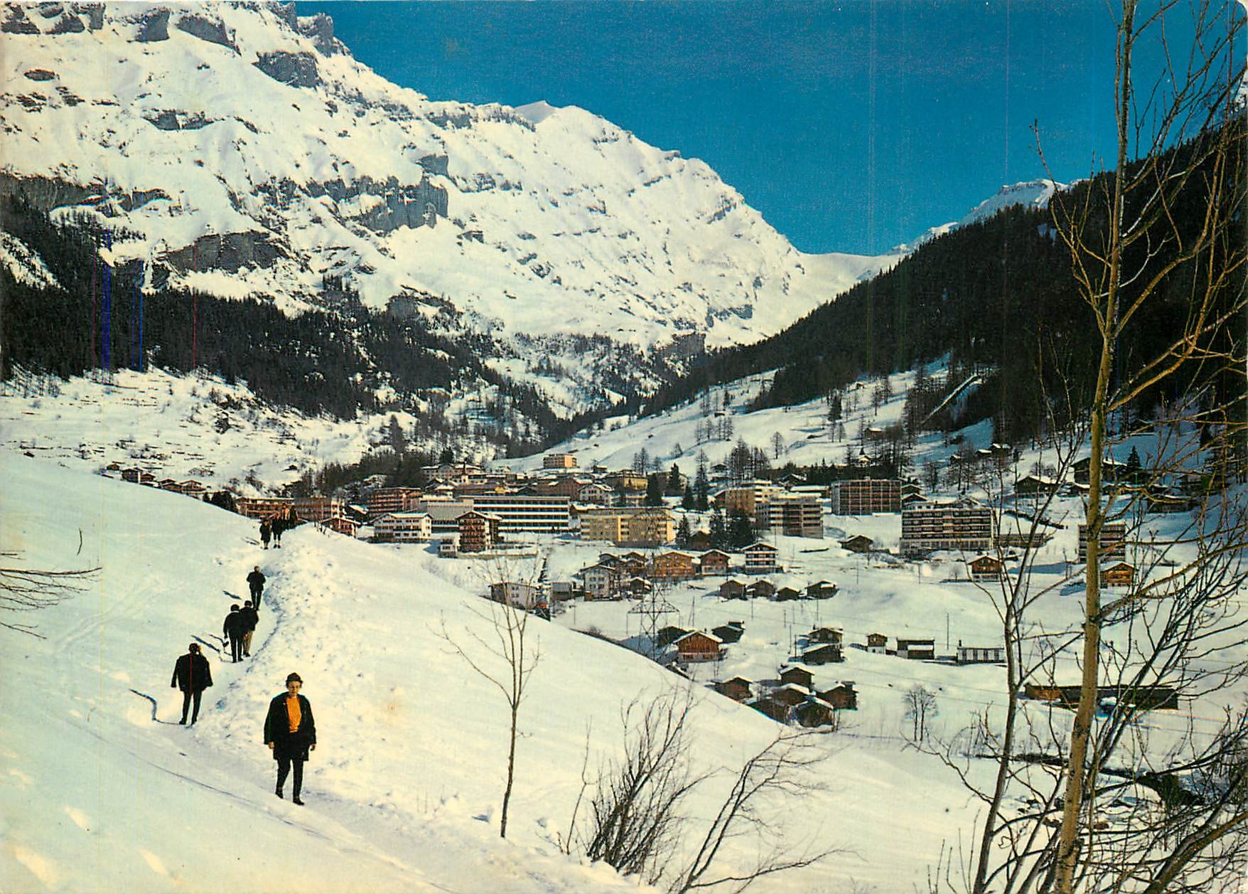 CPM Leukerbad Loeche les Bains Spazierweg nach Birchen Balmhorn und Gizifurgge 