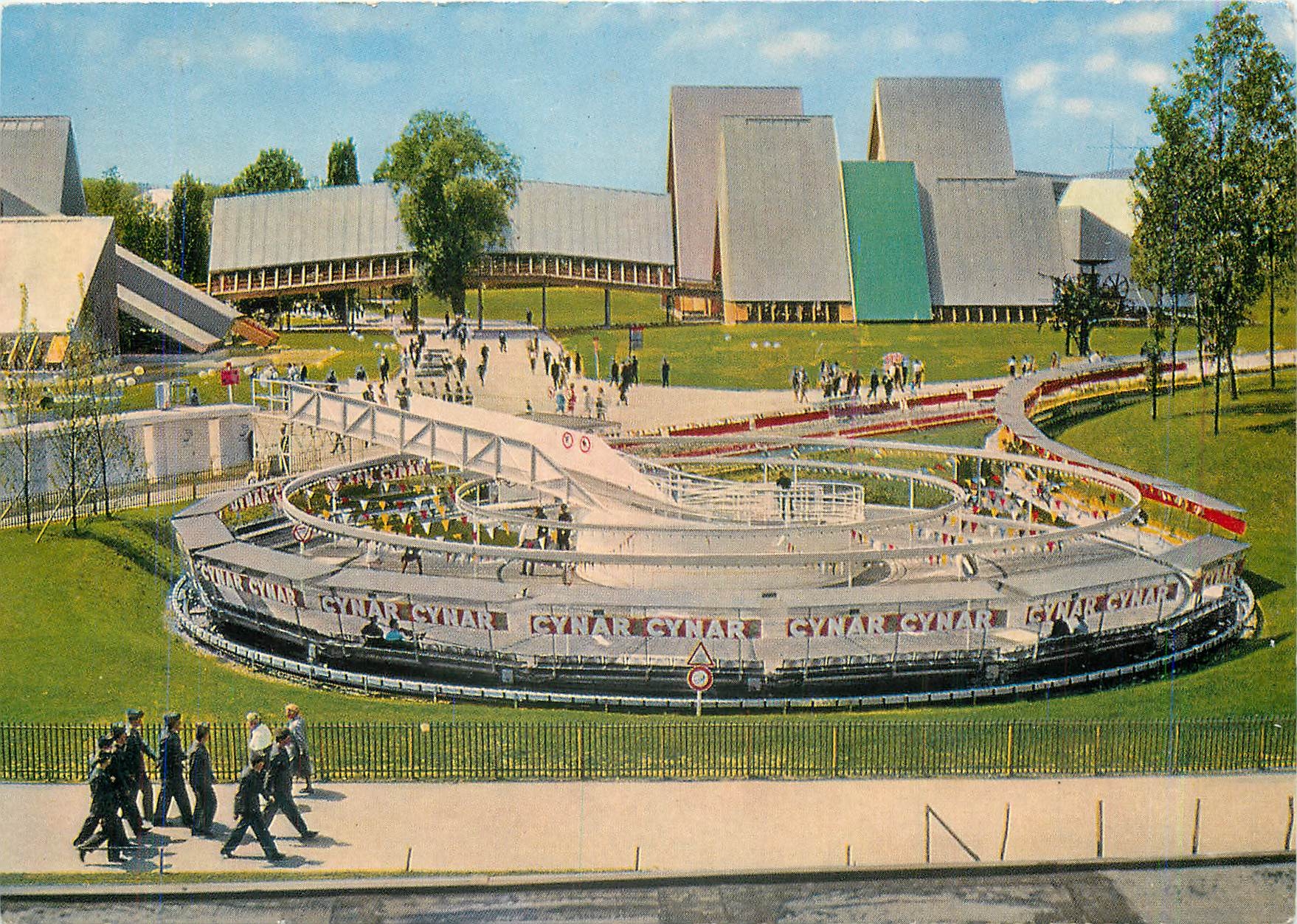 CPM Exposition nationale suisse Lausanne Le telecanape et la voie suisse 