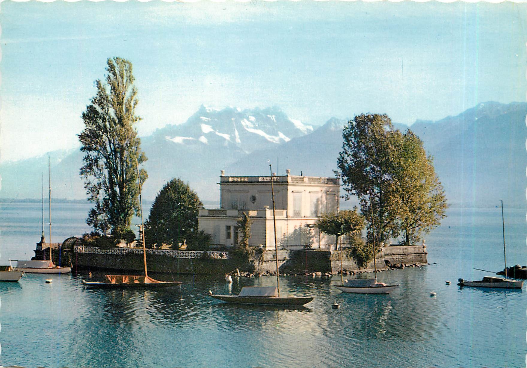 CPM Lac Leman L'lle de Salagnon et les Dents du Midi 