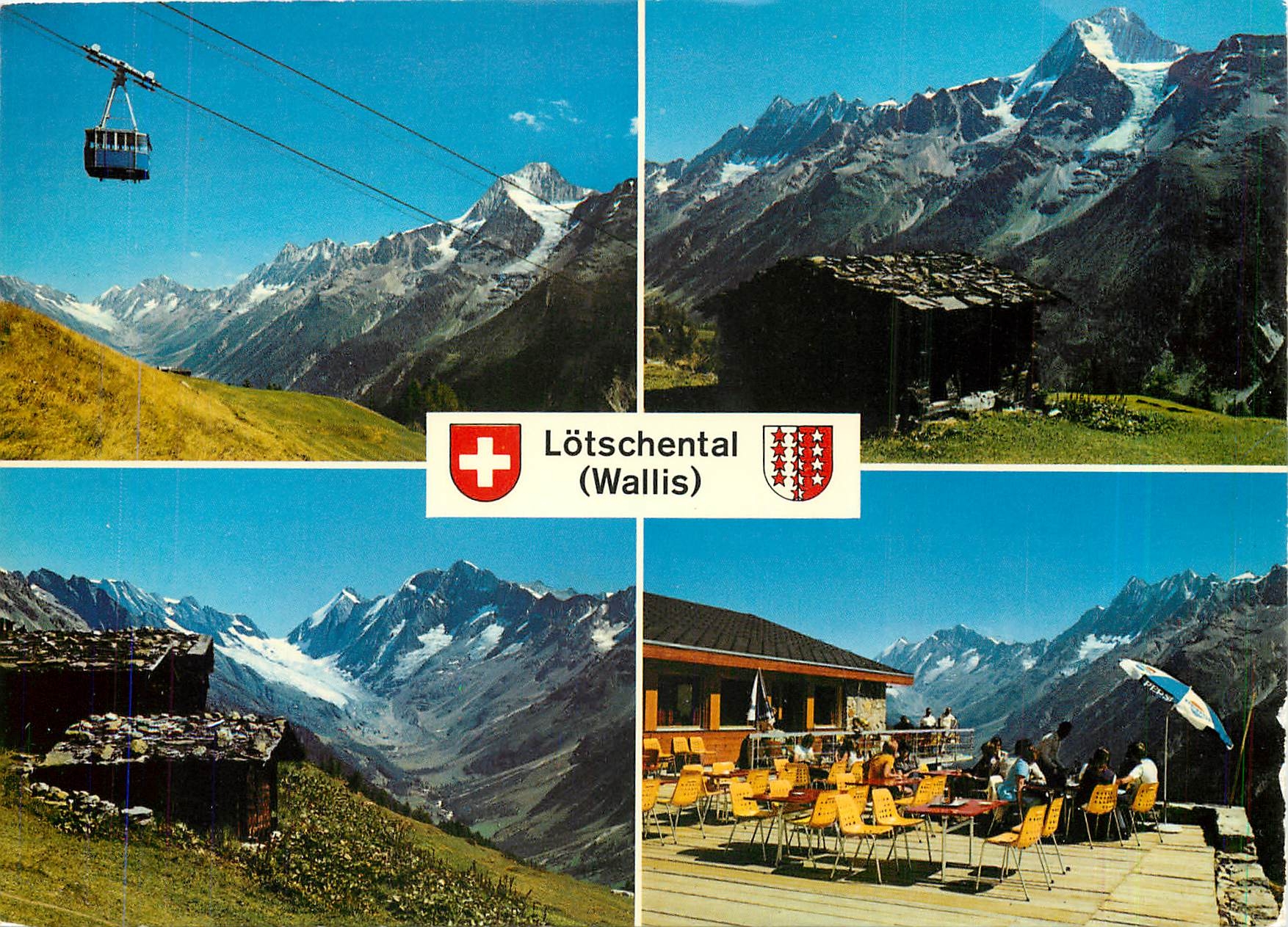 CPM Lotschental Wallis Luftseilbahn Wiler Holz und Bergrestaurant Zudili Holz 