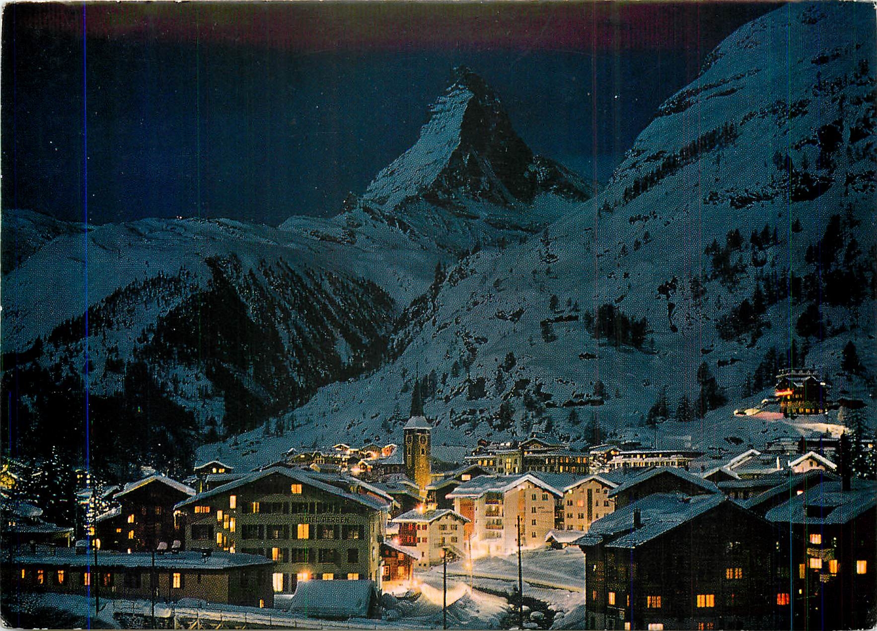 CPM Zermatt Bel Mondschein Matterhorn Mt Cervin 