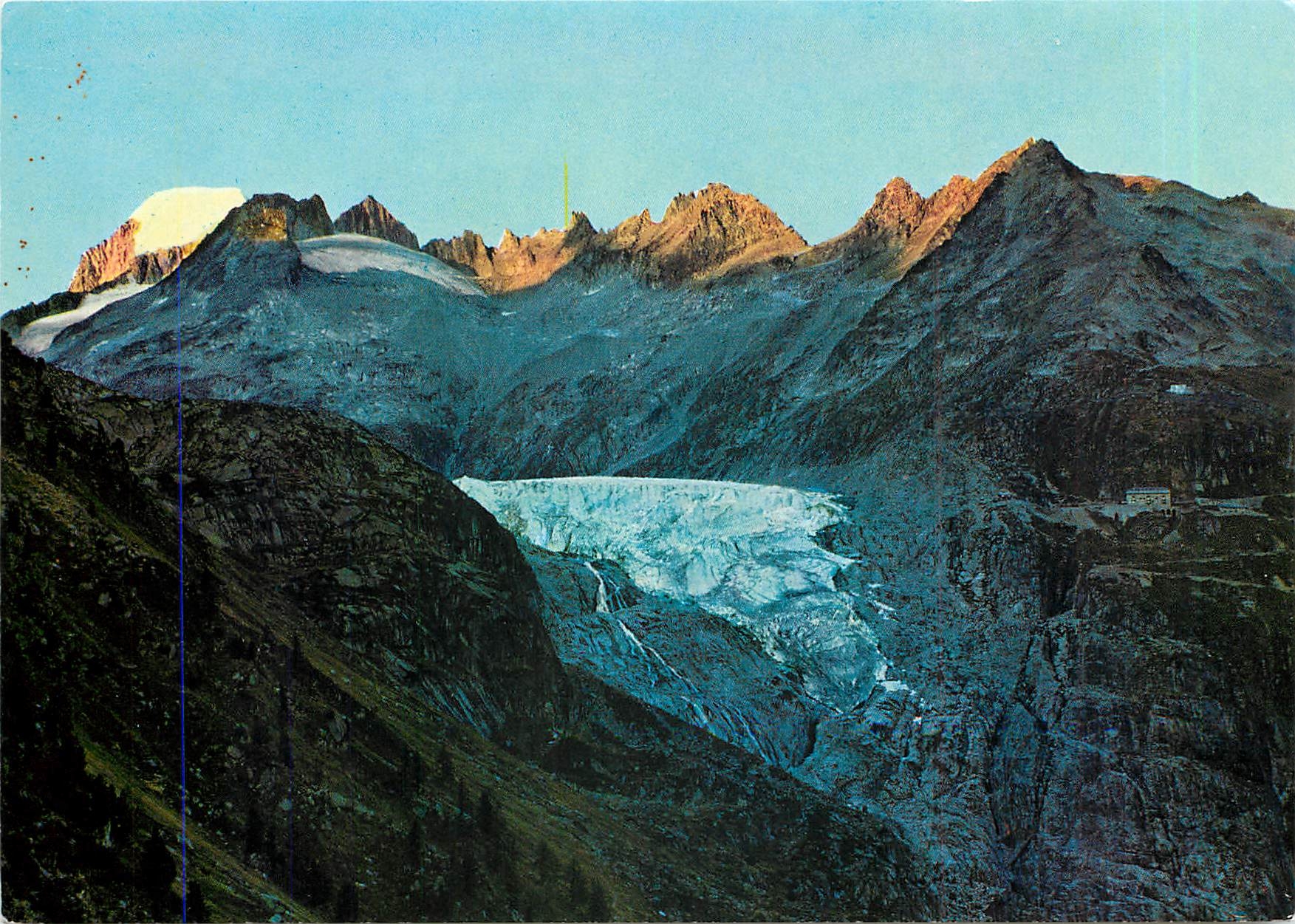 CPM Le glacier du Rhone avec le Galenstock