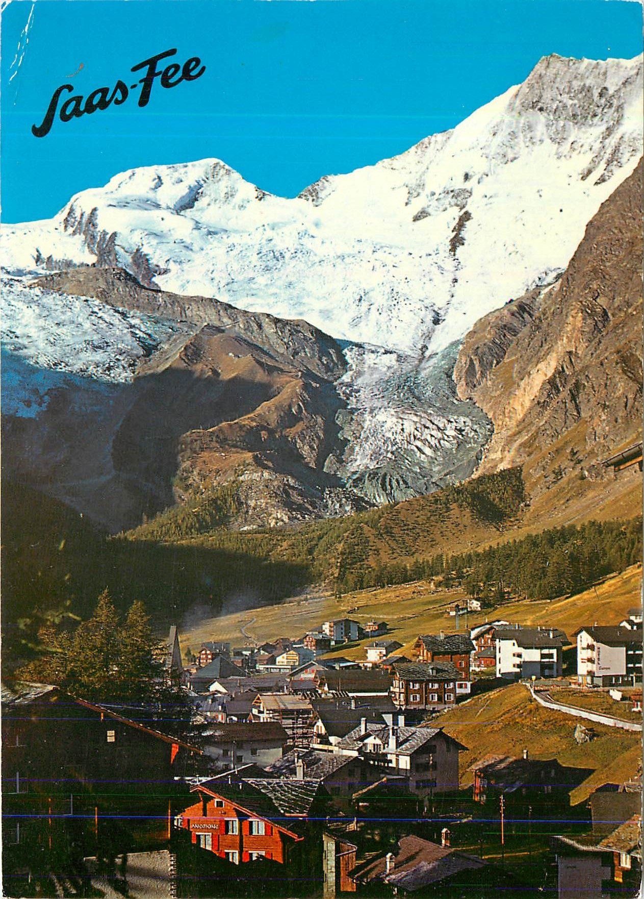 CPM Saas Fee mit Alphubel Feegletscher und Taschhorn