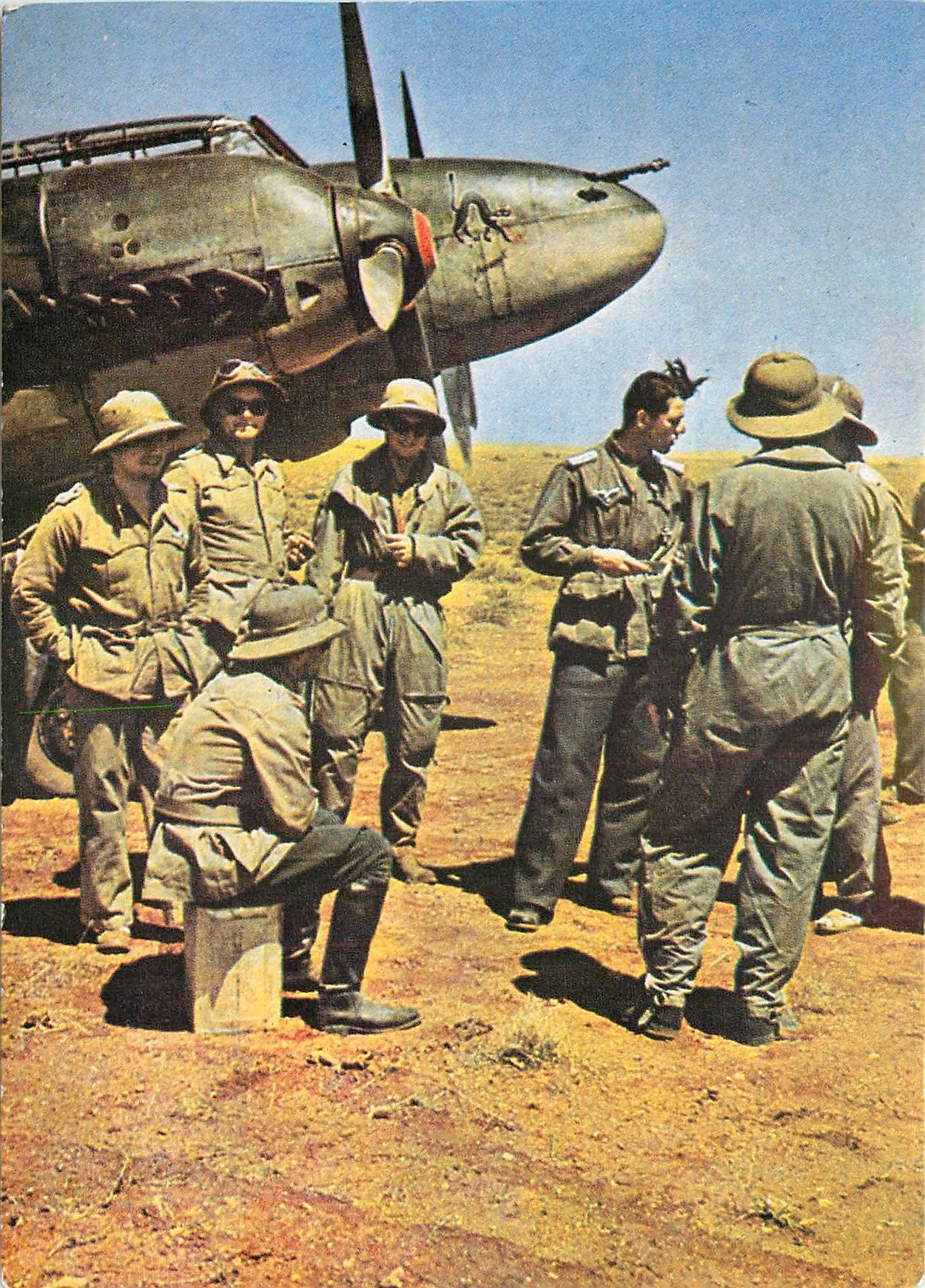 CPM The pilot of Bf 110C makes his report after an operational flight over North Africa 
