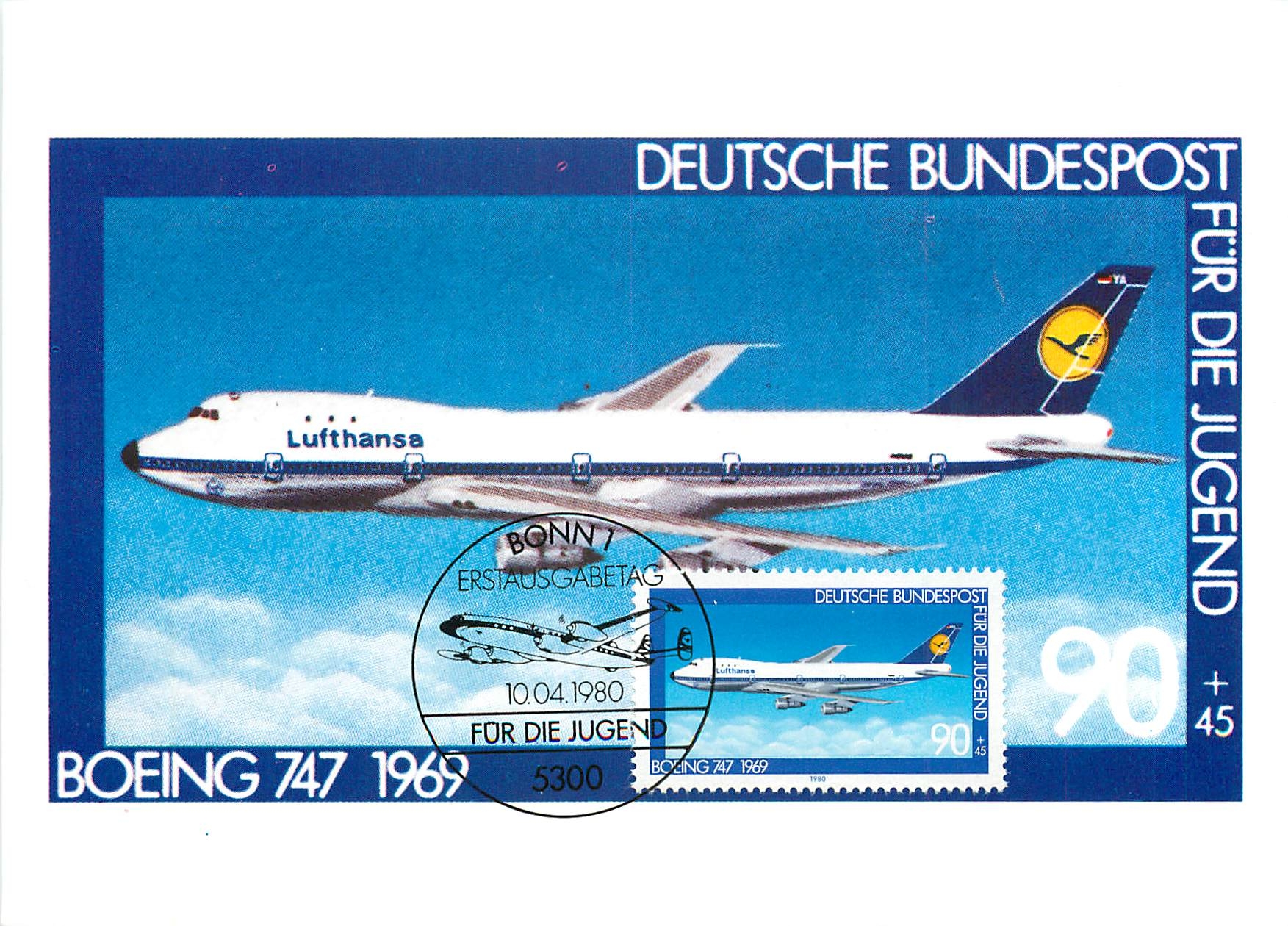 CPM Boenging 747 1969 Deutsche Bundespost fur die Jugend 