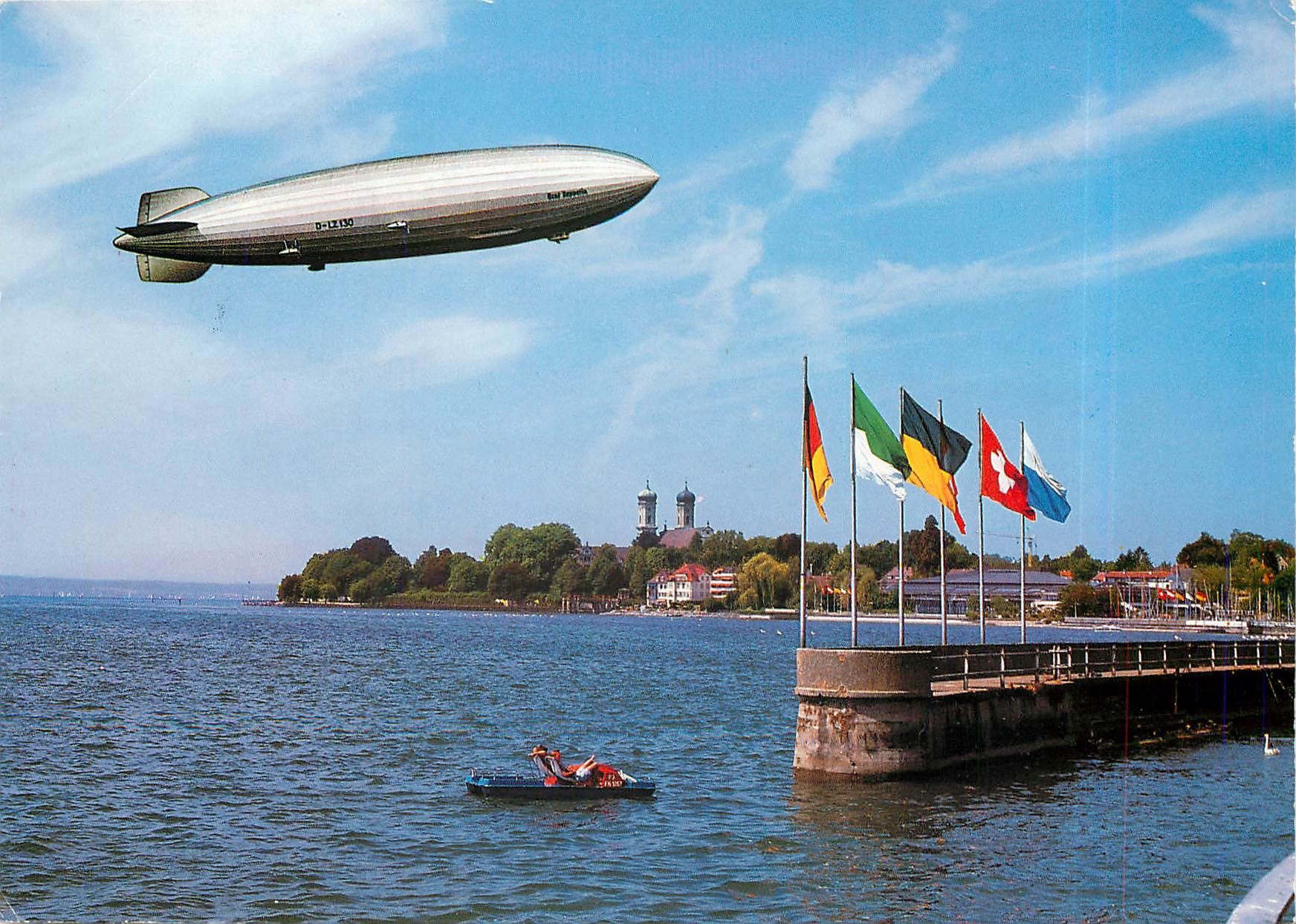 CPM Das Luftschiff Graf Zeppelin uber Friedrichshafen am Bodensee