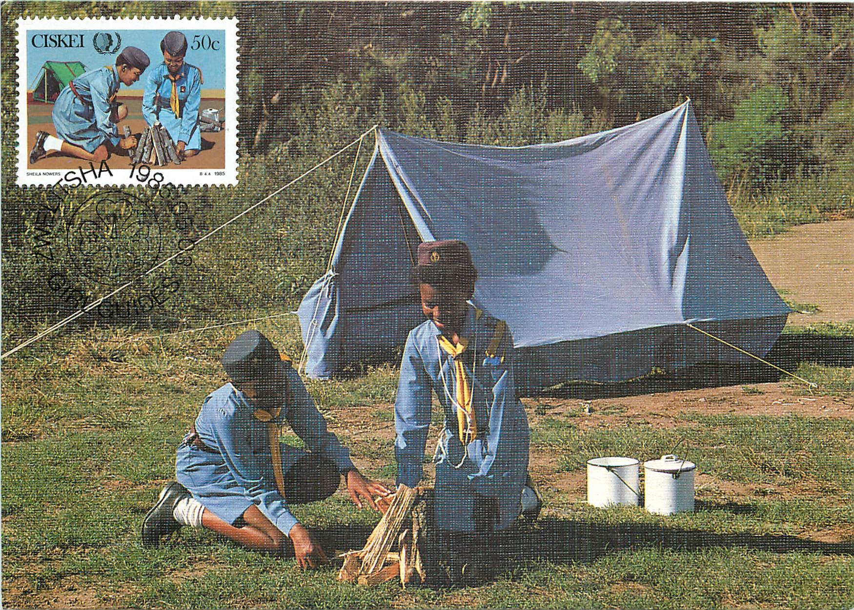 CARTE MAXIMUM Enfants Scout Ciskei 