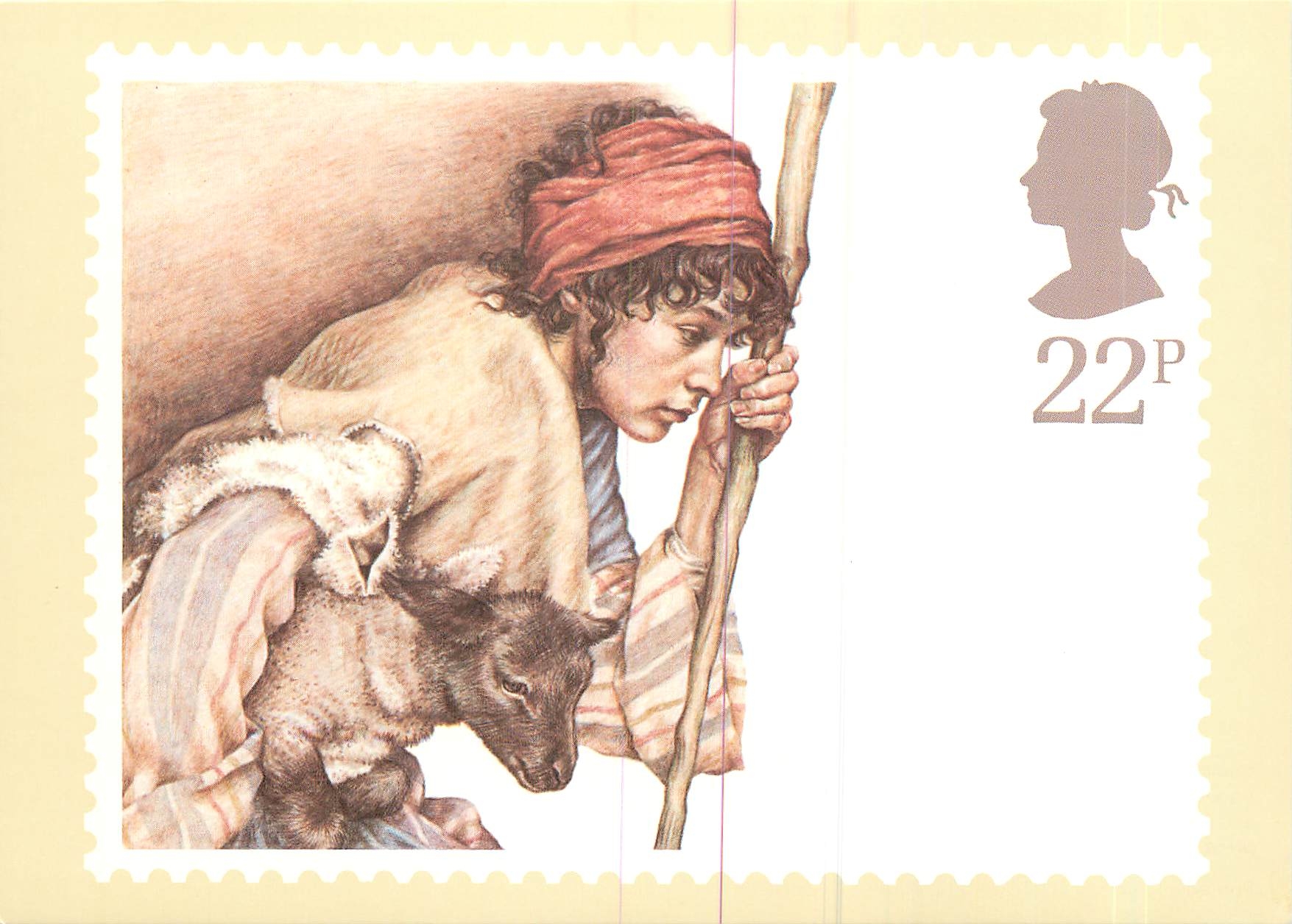CPM Christmas Shepherd and Lamb 