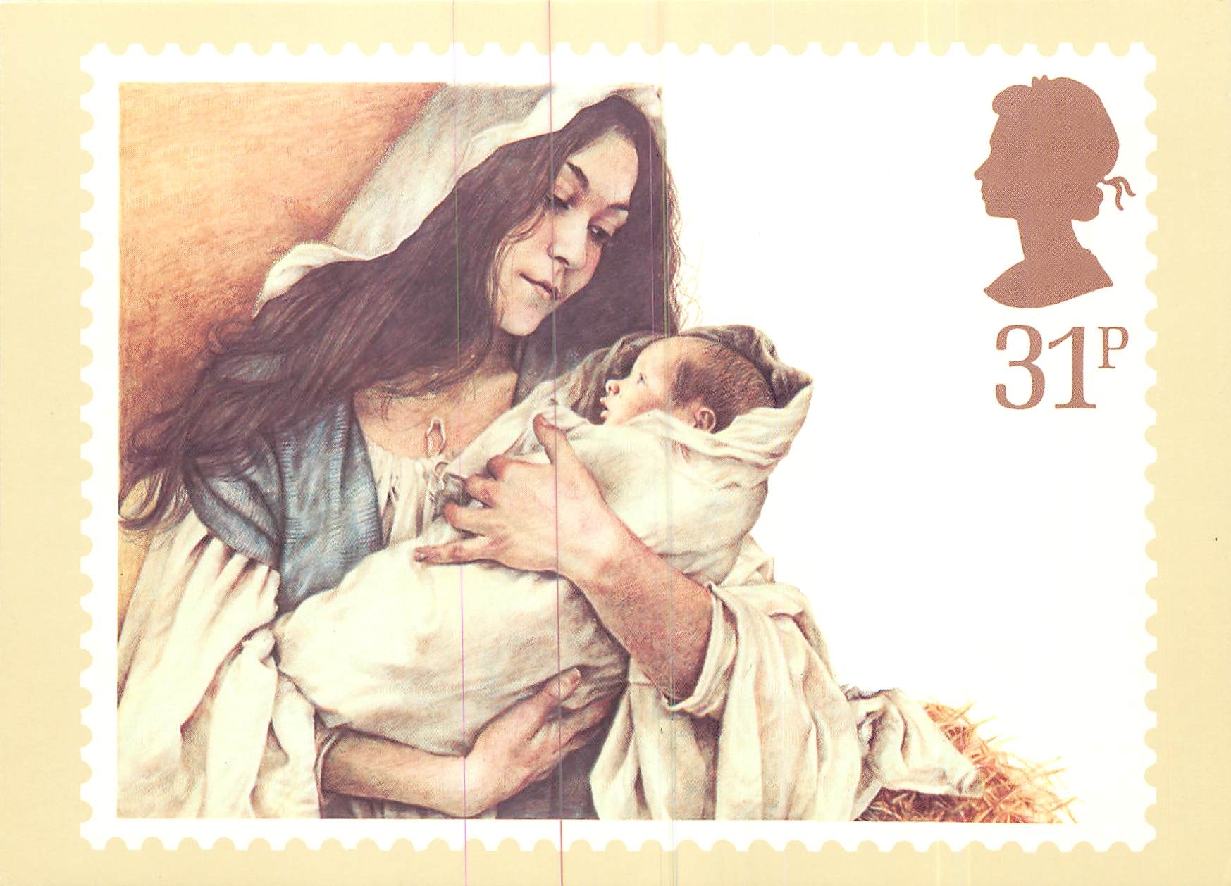 CPM Christmas Virgin and Child 